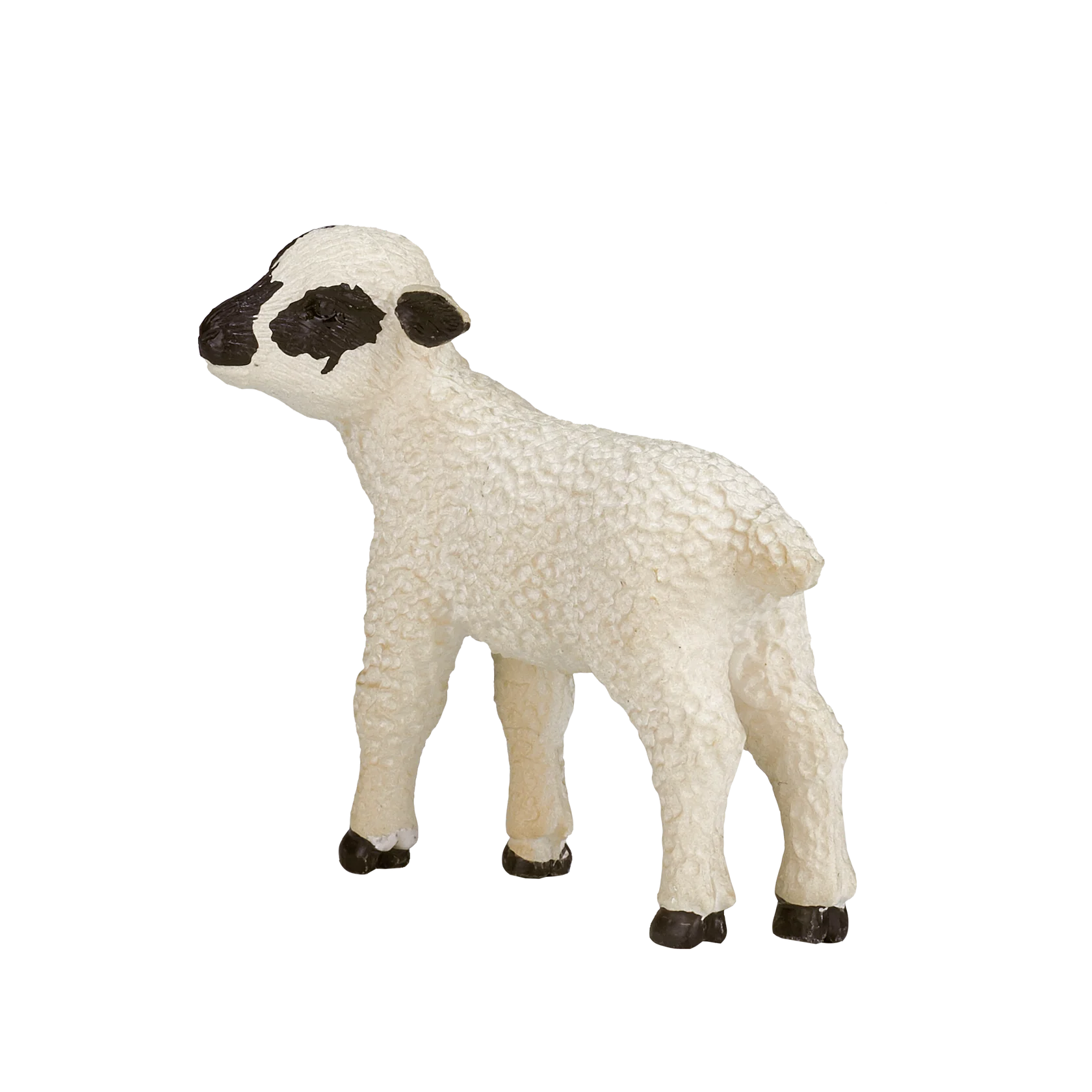 Mojo Black Faced Lamb Standing Small Animal Figure Toy, Educational Farm Collectible for Kids