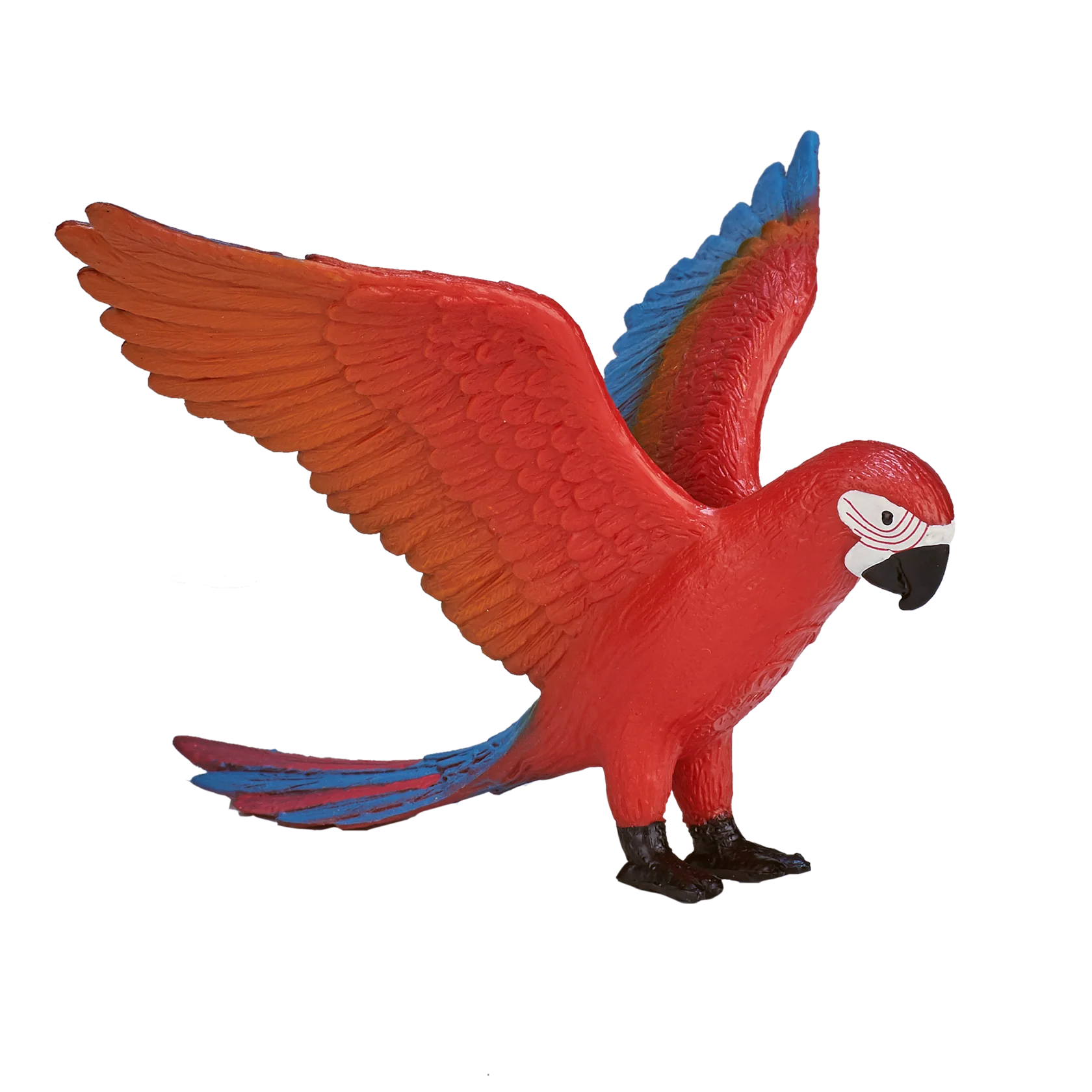 Mojo Parrot Large Animal Figure Toy, Colorful Bird Collectible for Kids