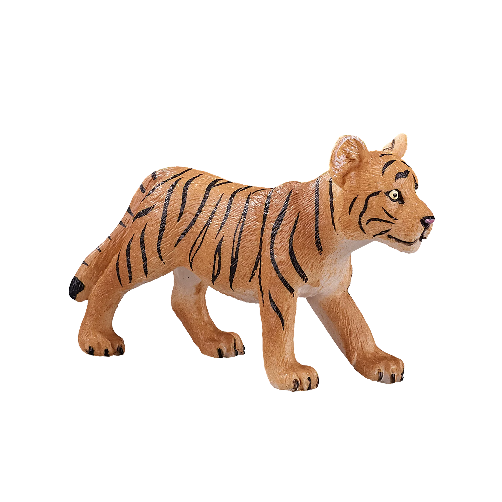 Mojo Tiger Cub Standing Small Animal Figure Toy, Realistic Wildlife Collectible for Kids