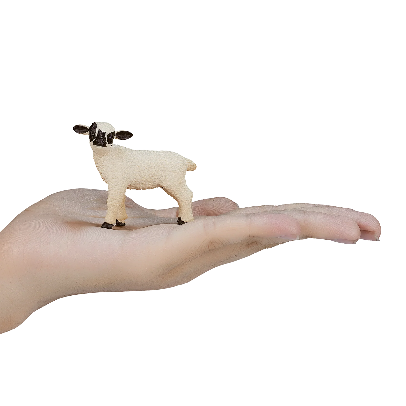 Mojo Black Faced Lamb Standing Small Animal Figure Toy, Educational Farm Collectible for Kids