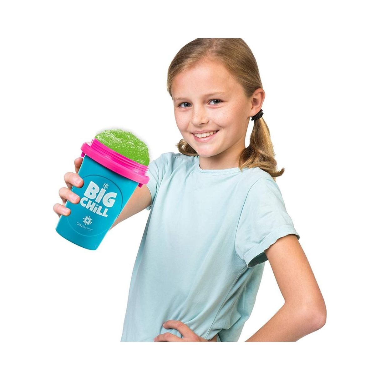 ChillFactor Slushy Maker Blue, Reusable Frozen Drink Cup for Making Slushies in Seconds, Fun Kitchen Toy for Kids Aged 6+