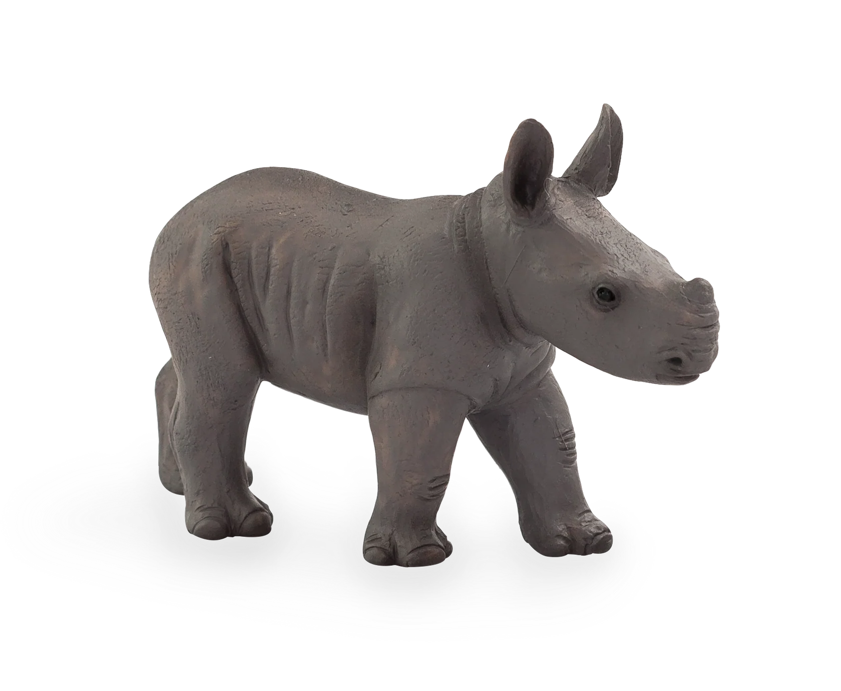 Mojo Rhino Baby Walking Small Animal Figure Toy, Realistic Safari Collectible for Children