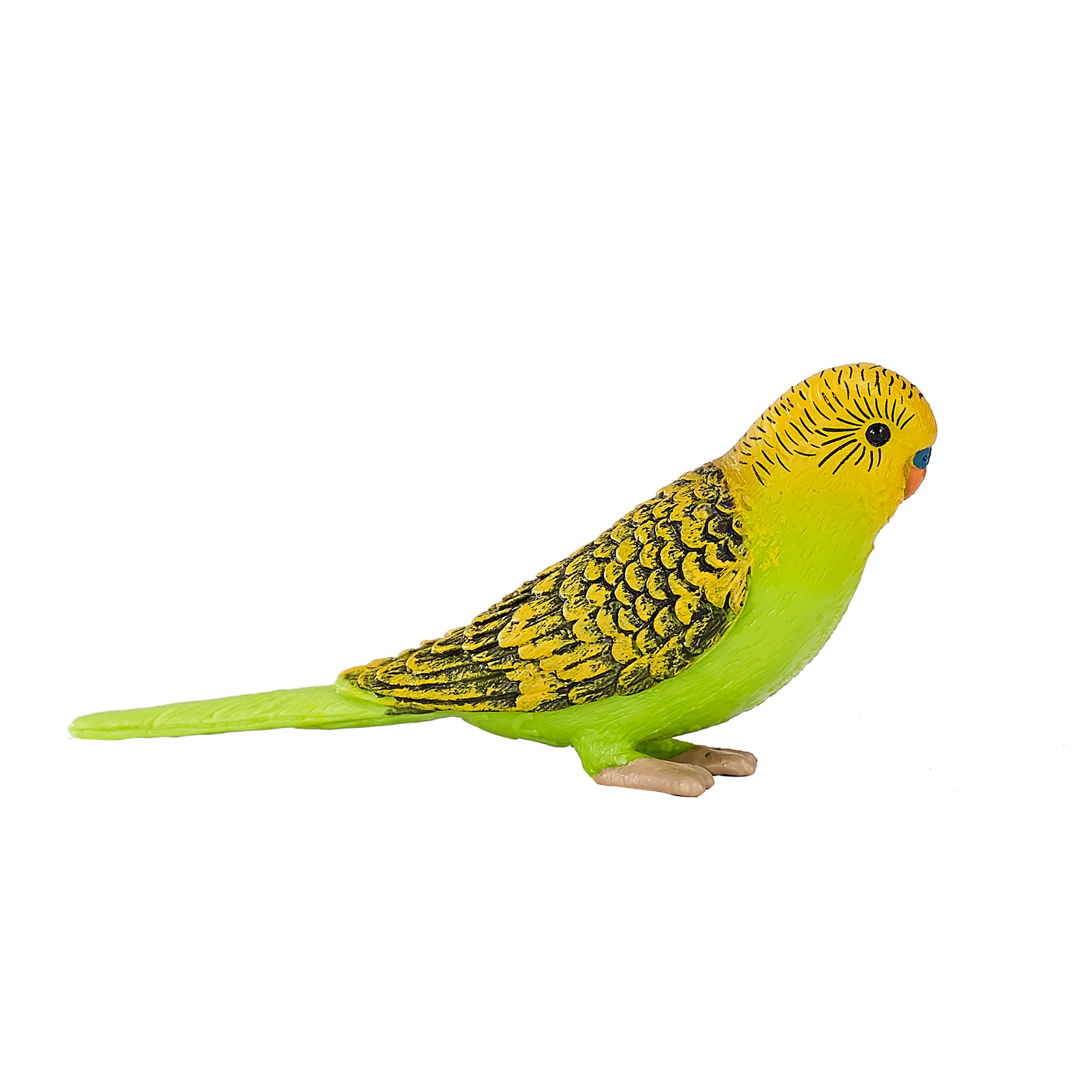 Mojo Budgerigar Green Small Animal Figure Toy, Realistic Bird Collectible for Kids and Nature Lovers