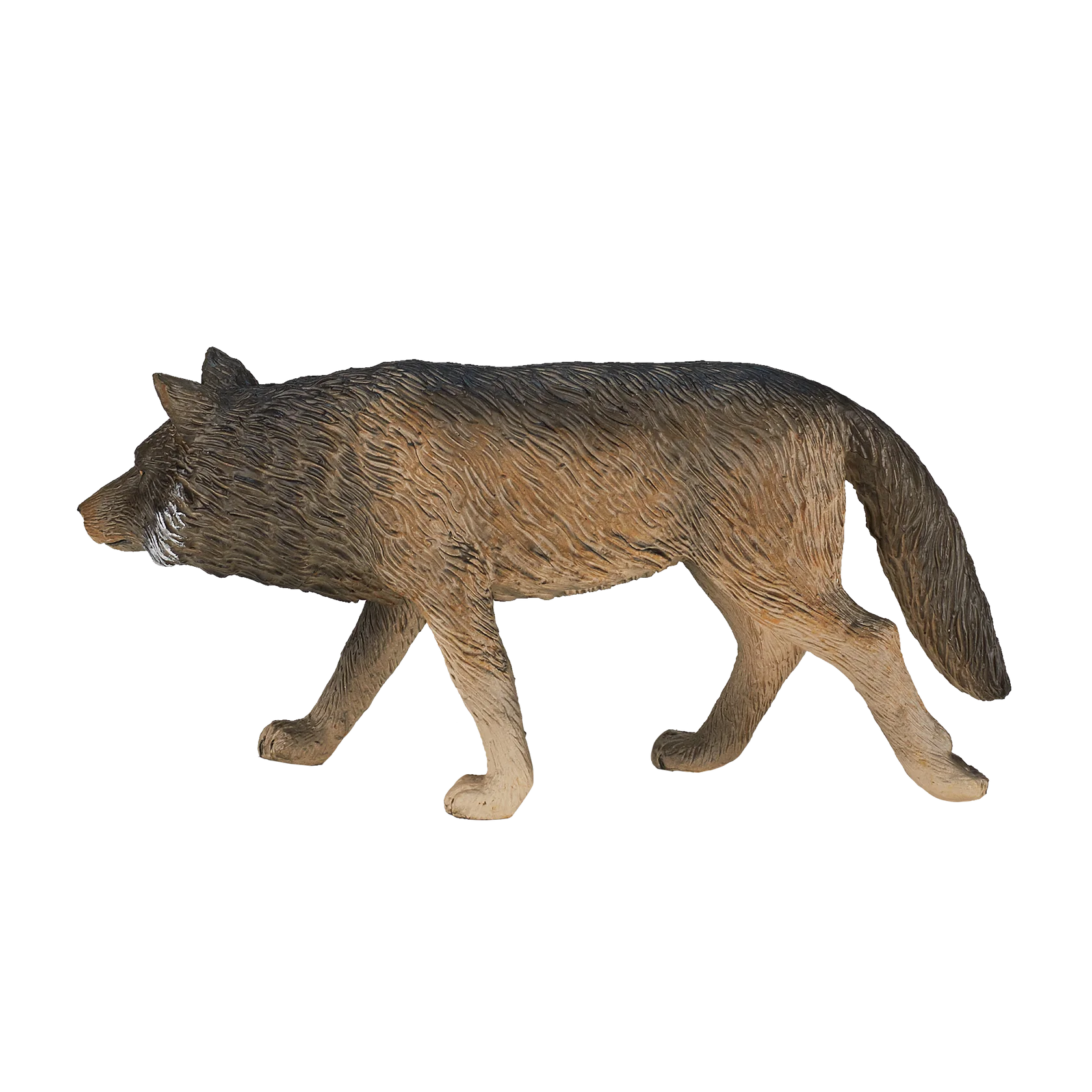 Mojo Timber Wolf Walking Medium Animal Figure Toy, Realistic Forest Wildlife Collectible for Kids