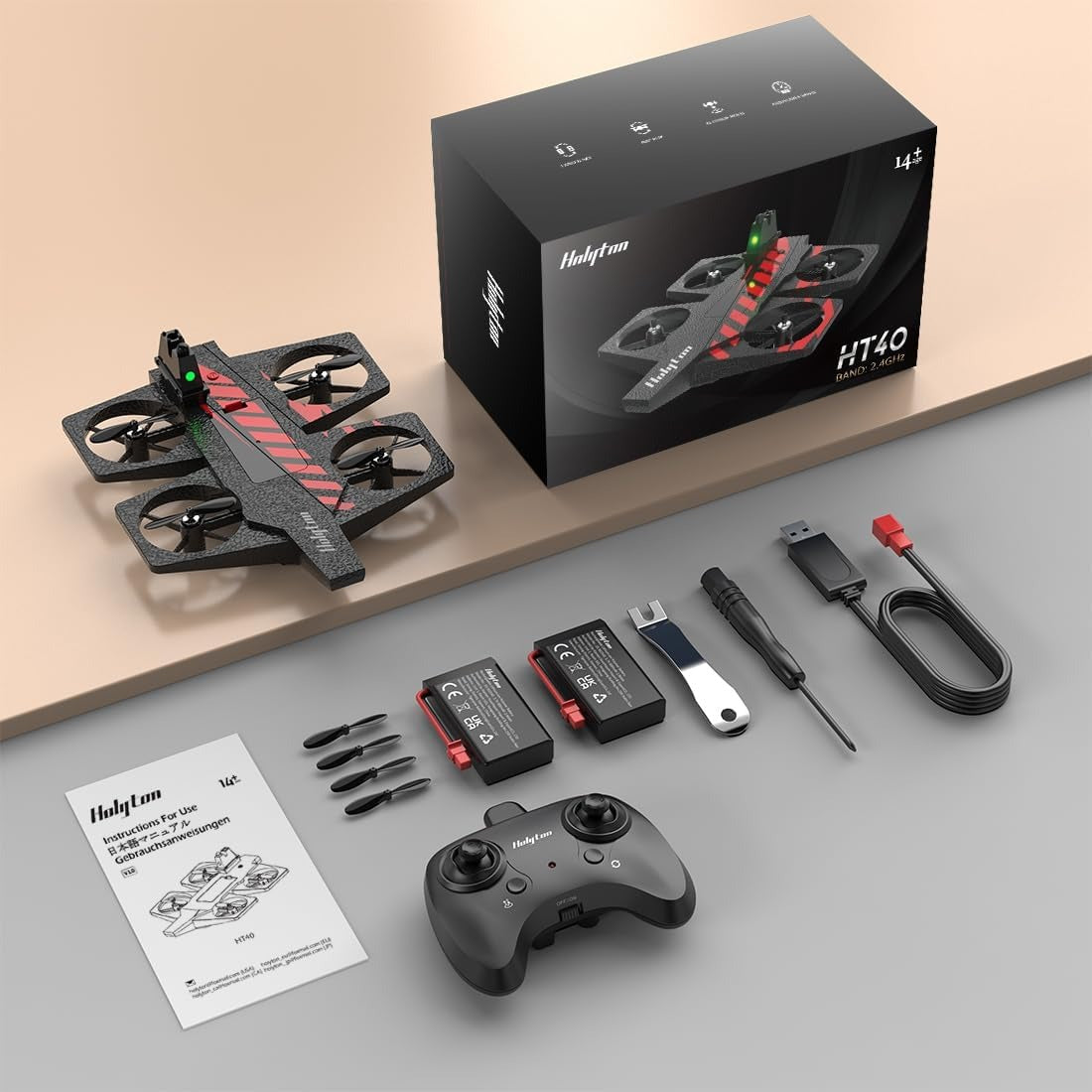 4CH HolyTon Drone, Multi-Mode Water Land Air Drone with Vertical Takeoff, Exciting STEM Flying Toy for Kids Aged 8+