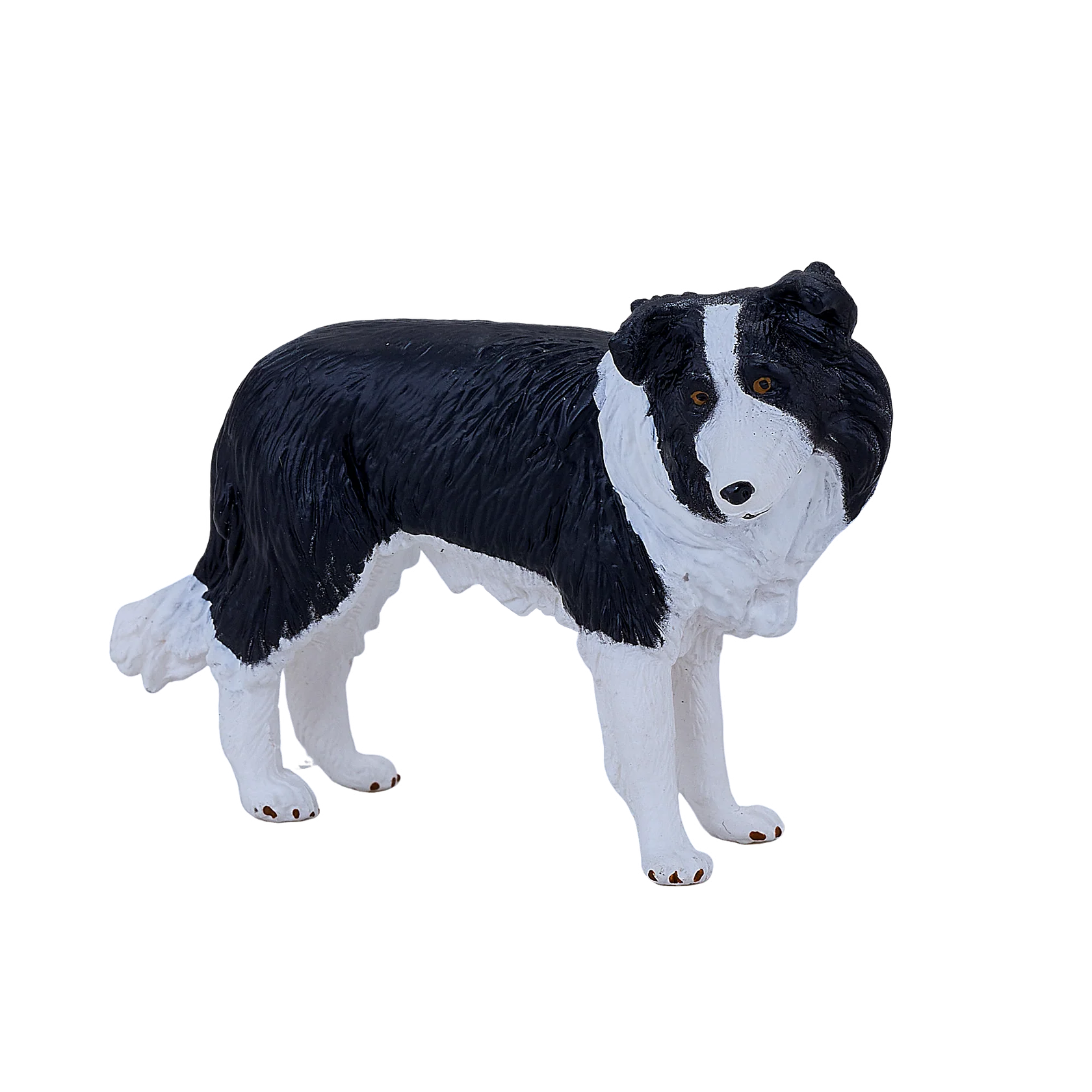 Mojo Border Collie Medium Animal Figure Toy, Realistic Dog Collectible for Kids