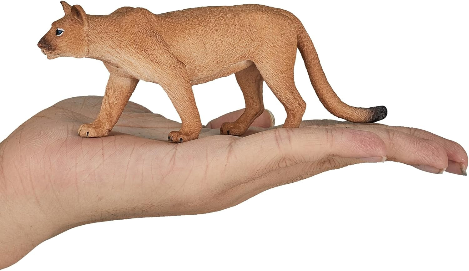 Mojo Mountain Lion Large Animal Figure Toy, Realistic Wild Cat Collectible for Kids