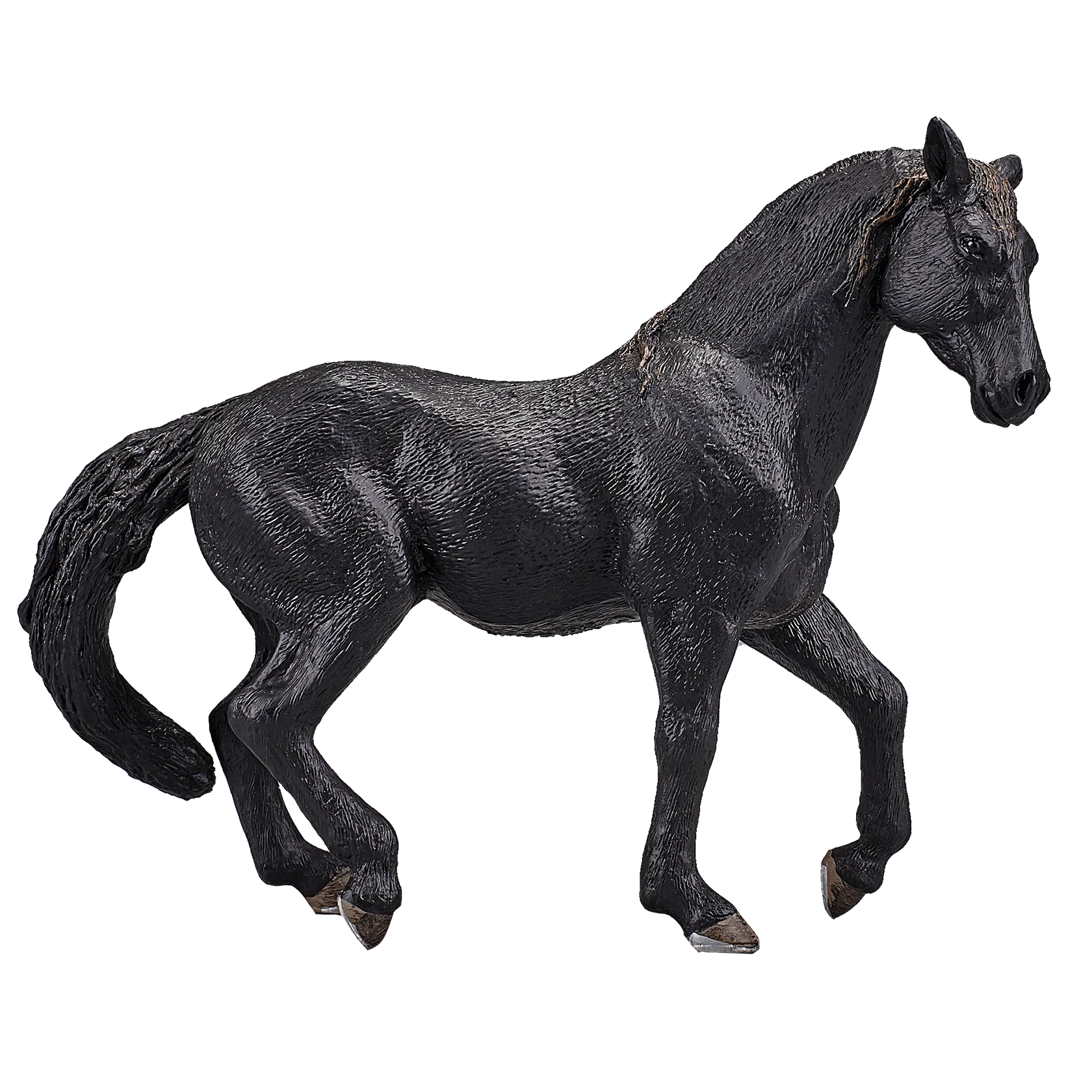 Mojo Andalusian Stallion Black XL Animal Figure Toy, Realistic Horse Collectible for Kids