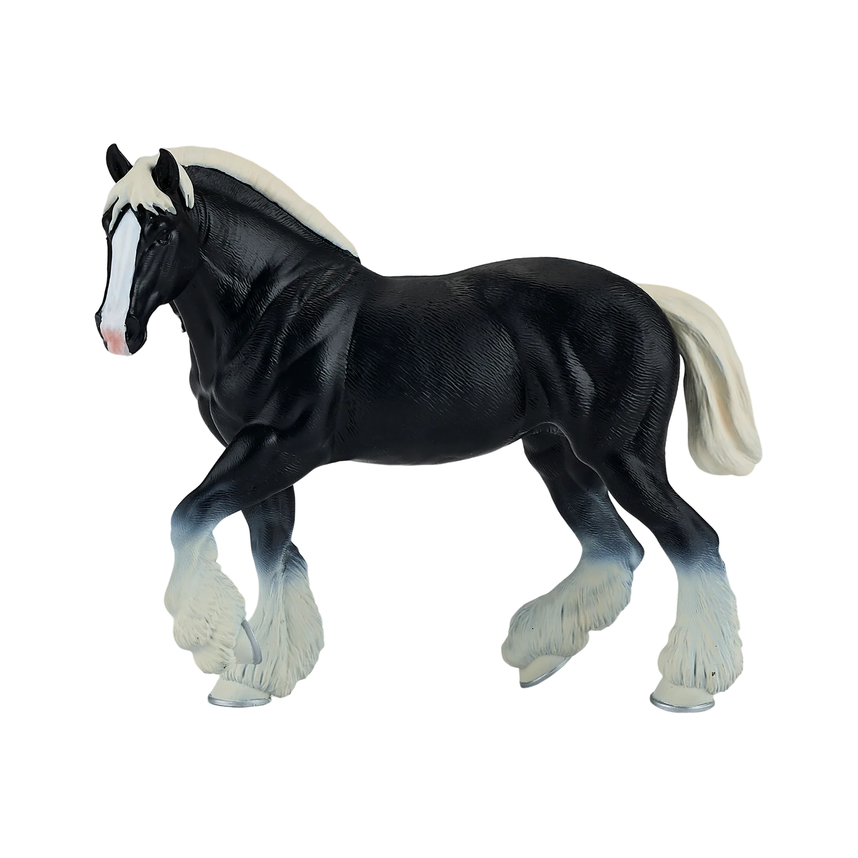 Mojo Clydesdale Horse Black XL Animal Figure Toy, Realistic Farm Horse Collectible for Kids