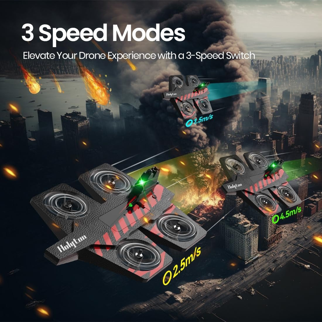 4CH HolyTon Drone, Multi-Mode Water Land Air Drone with Vertical Takeoff, Exciting STEM Flying Toy for Kids Aged 8+