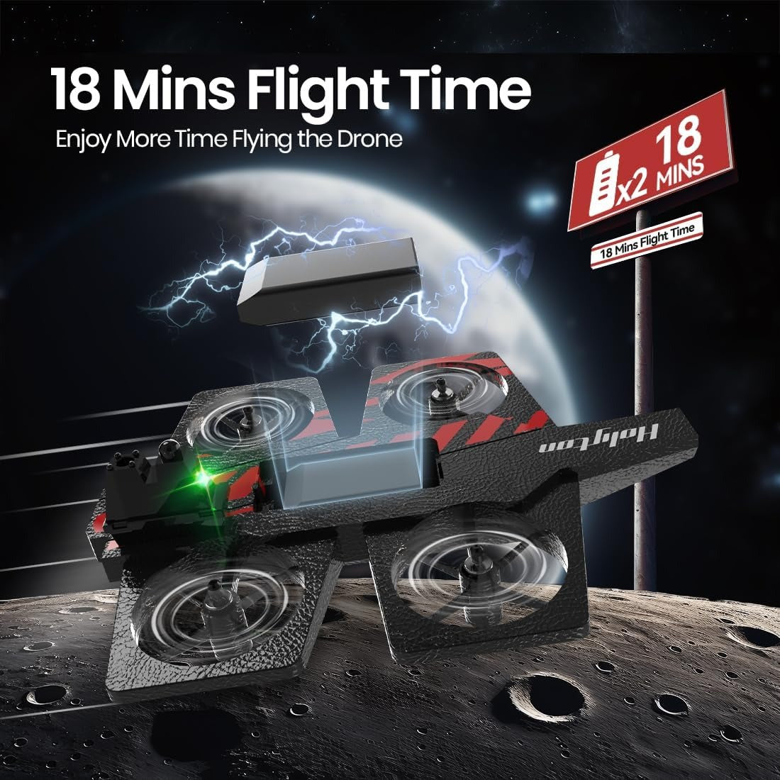 4CH HolyTon Drone, Multi-Mode Water Land Air Drone with Vertical Takeoff, Exciting STEM Flying Toy for Kids Aged 8+