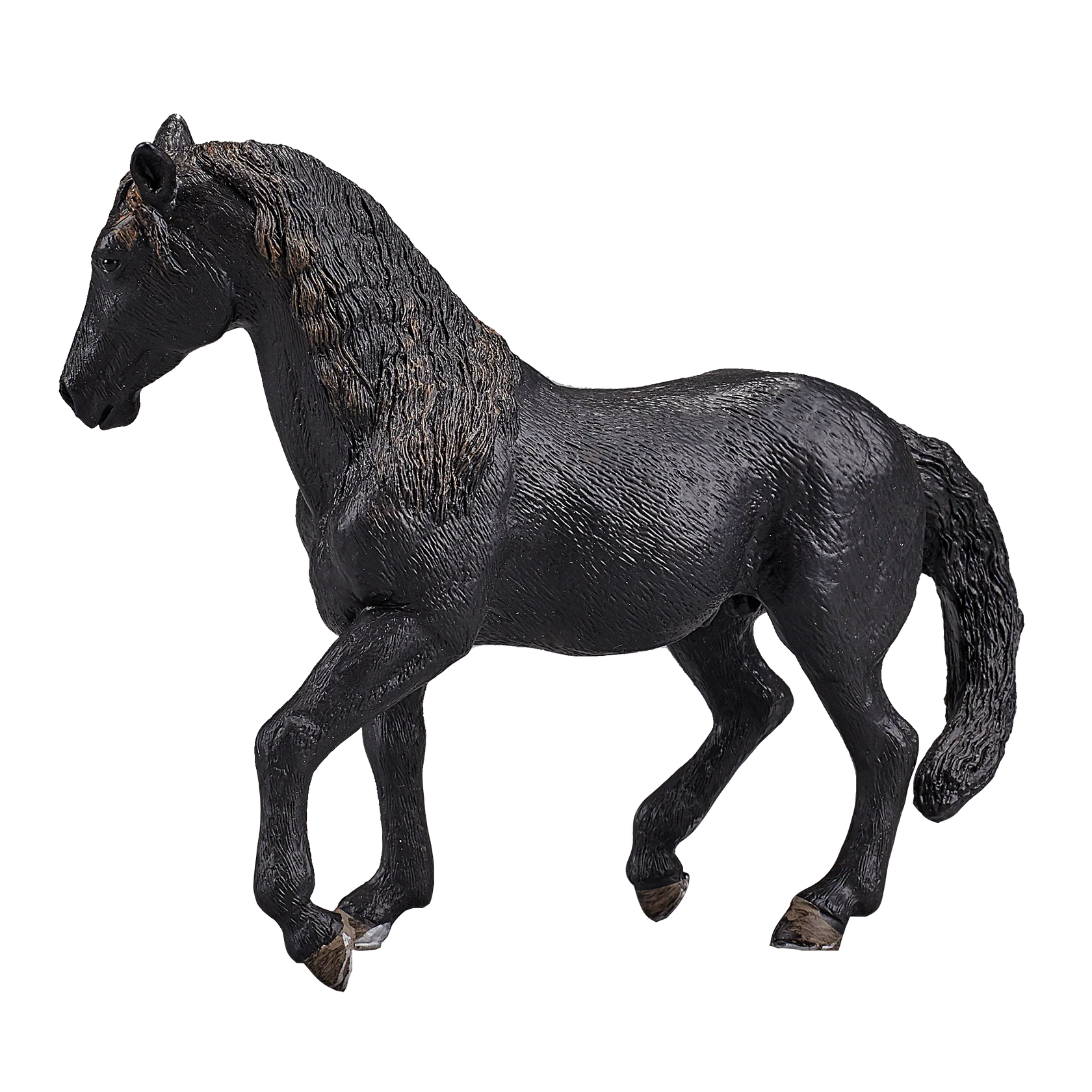 Mojo Andalusian Stallion Black XL Animal Figure Toy, Realistic Horse Collectible for Kids