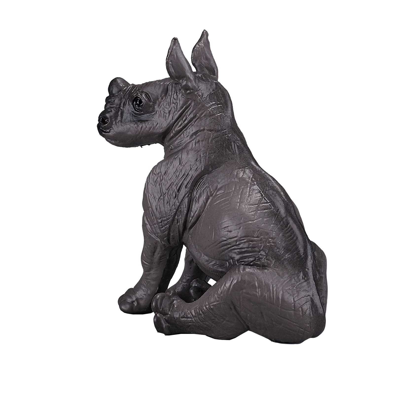 Mojo Rhino Baby Sitting Medium Animal Figure Toy, Realistic Safari Collectible for Kids