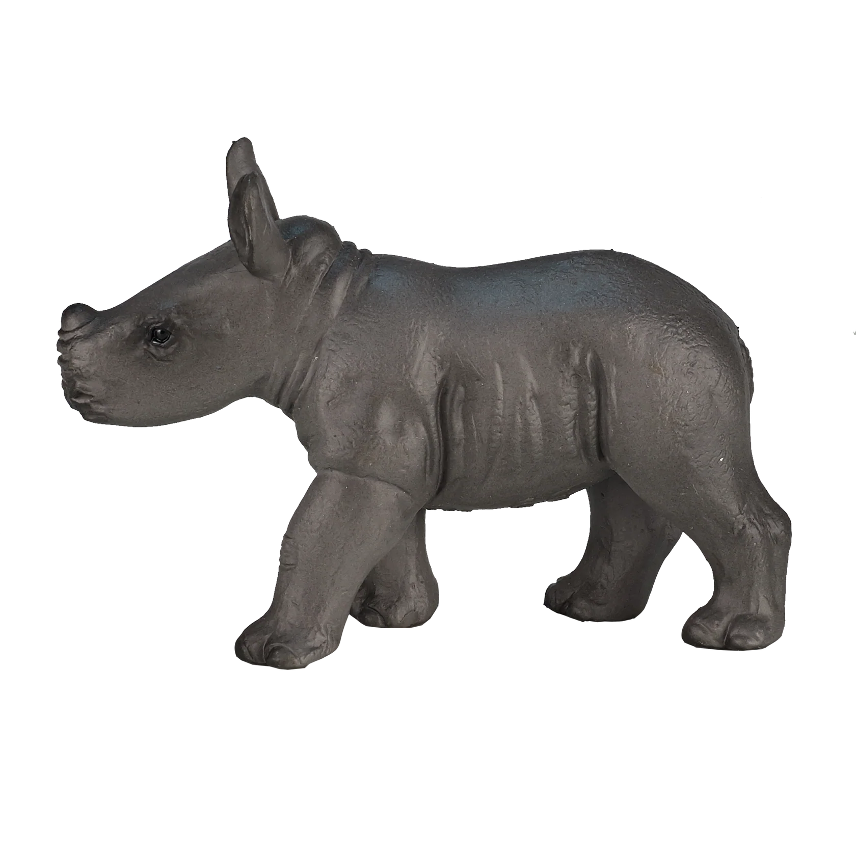 Mojo Rhino Baby Walking Small Animal Figure Toy, Realistic Safari Collectible for Children
