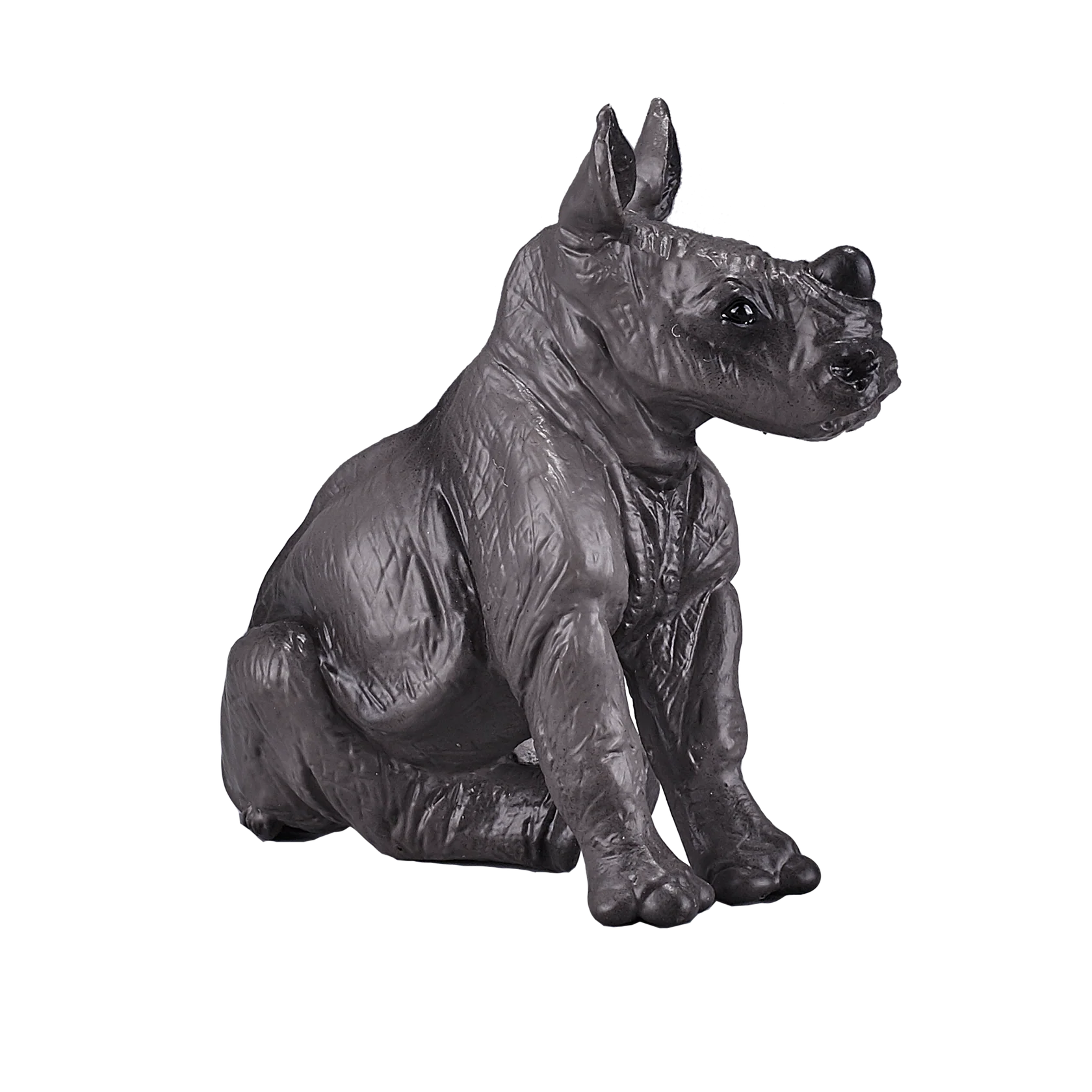 Mojo Rhino Baby Sitting Medium Animal Figure Toy, Realistic Safari Collectible for Kids
