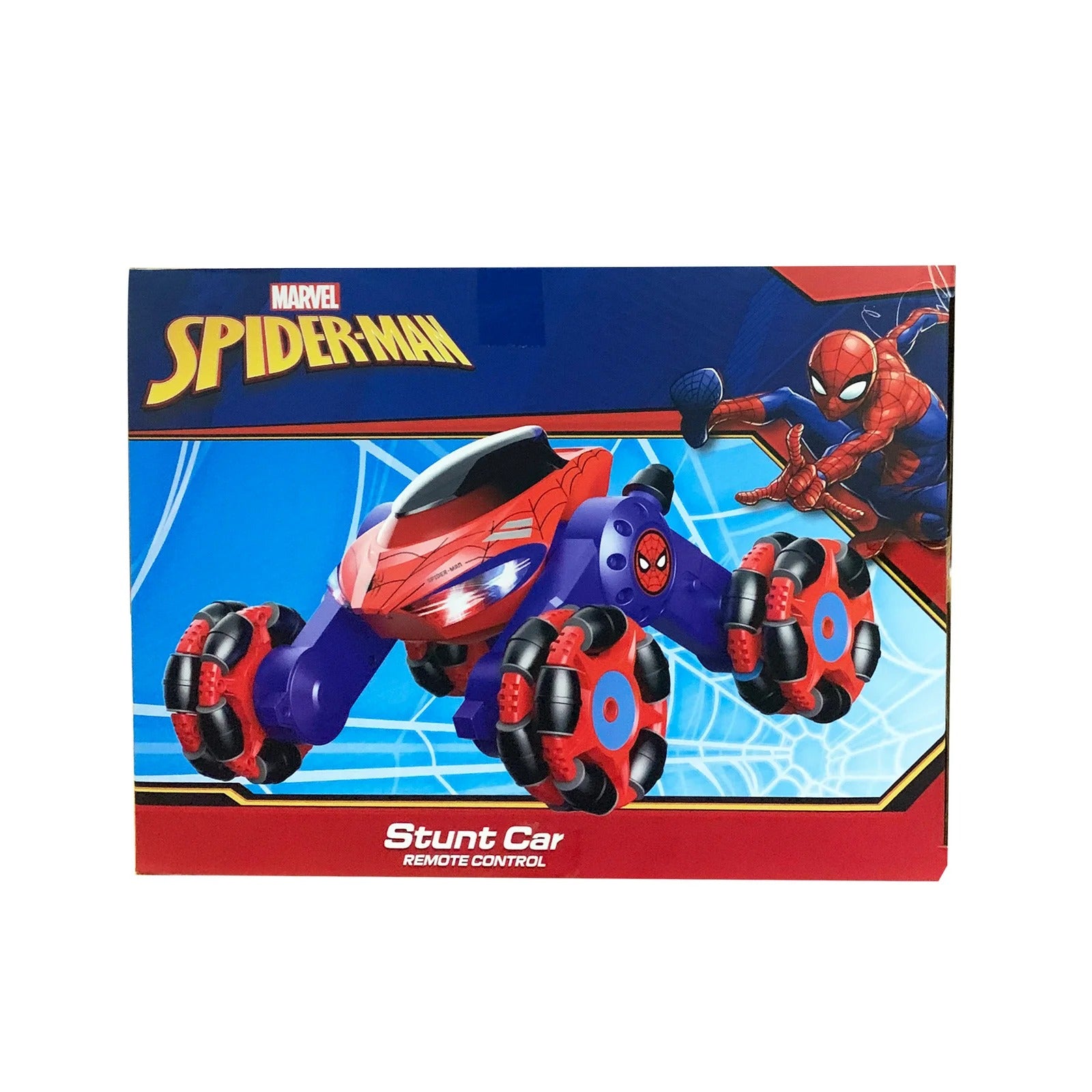 Marvel Avengers Spider-Man Drift RC Car, Remote Control Exploration Stunt Car with Lights and USB Charging, Exciting Gift for Boys Aged 6+
