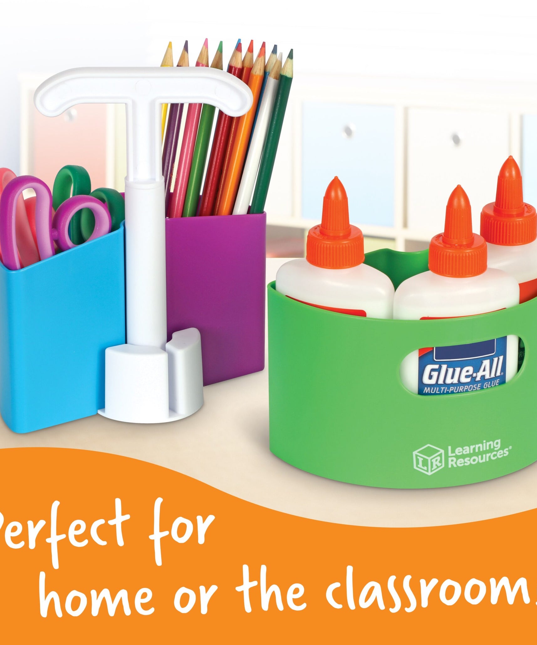 مركز Create-a-Space الصغير من Learning Resources، منظم تخزين مضغوط للأقلام والعلامات والمستلزمات المكتبية، بمقبض سهل الحمل، مثالي للمنزل أو المكتب أو الفصل الدراسي أو مساحة الإبداع