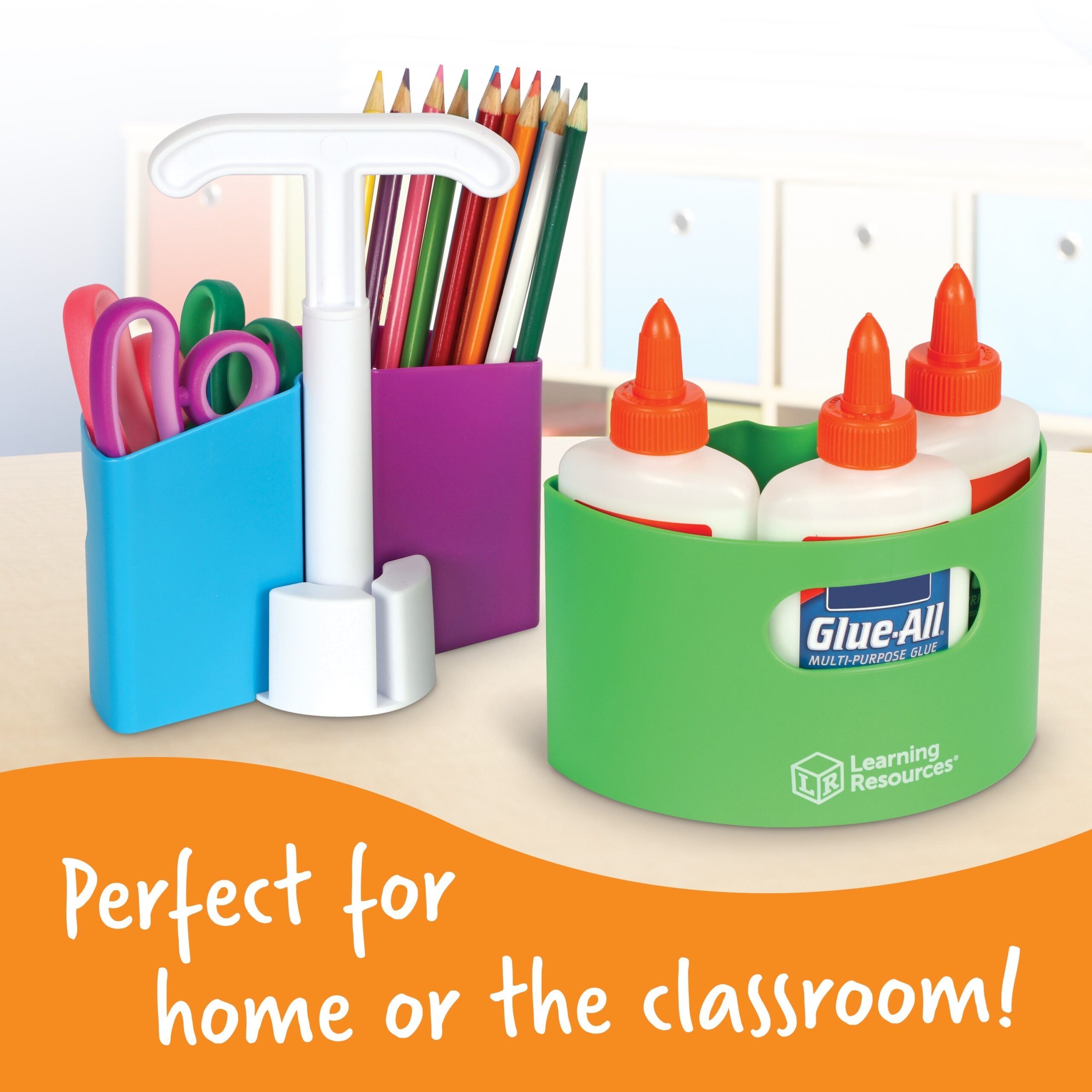 مركز Create-a-Space الصغير من Learning Resources، منظم تخزين مضغوط للأقلام والعلامات والمستلزمات المكتبية، بمقبض سهل الحمل، مثالي للمنزل أو المكتب أو الفصل الدراسي أو مساحة الإبداع