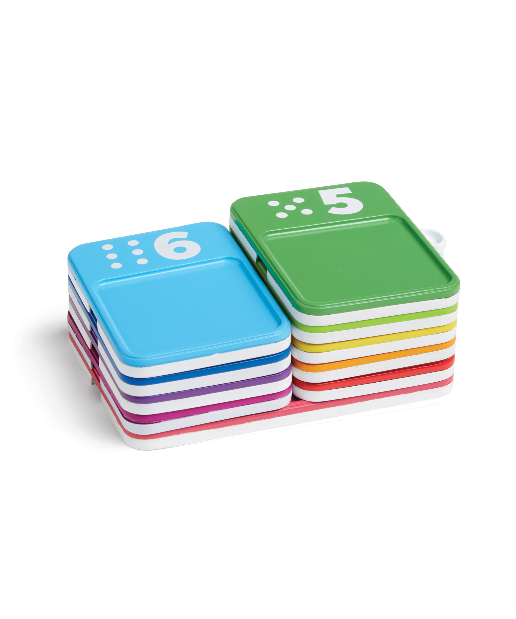 صواني الأرقام الحسية من Learning Resources، 10 ألواح تتبع الأصابع ذات الوجهين للعد وتكوين الأرقام، مصنوعة من البلاستيك المعاد تدويره، مناسبة للأعمار من 3 سنوات فما فوق