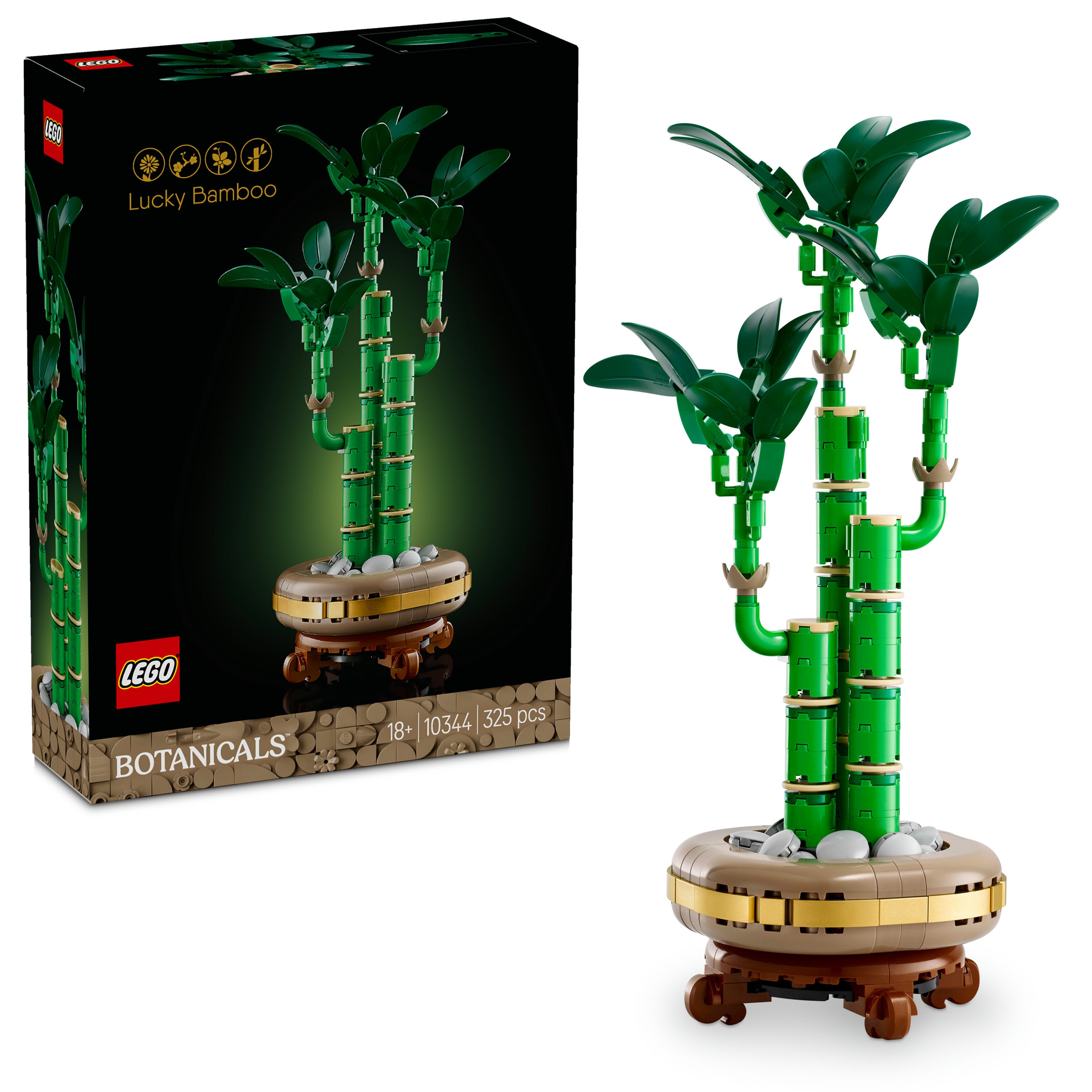 LEGO 10344 Lucky Bamboo Building Set for Unisex 18+ Botanical Display Model Creative Home Decor Construction Gift for Relaxation