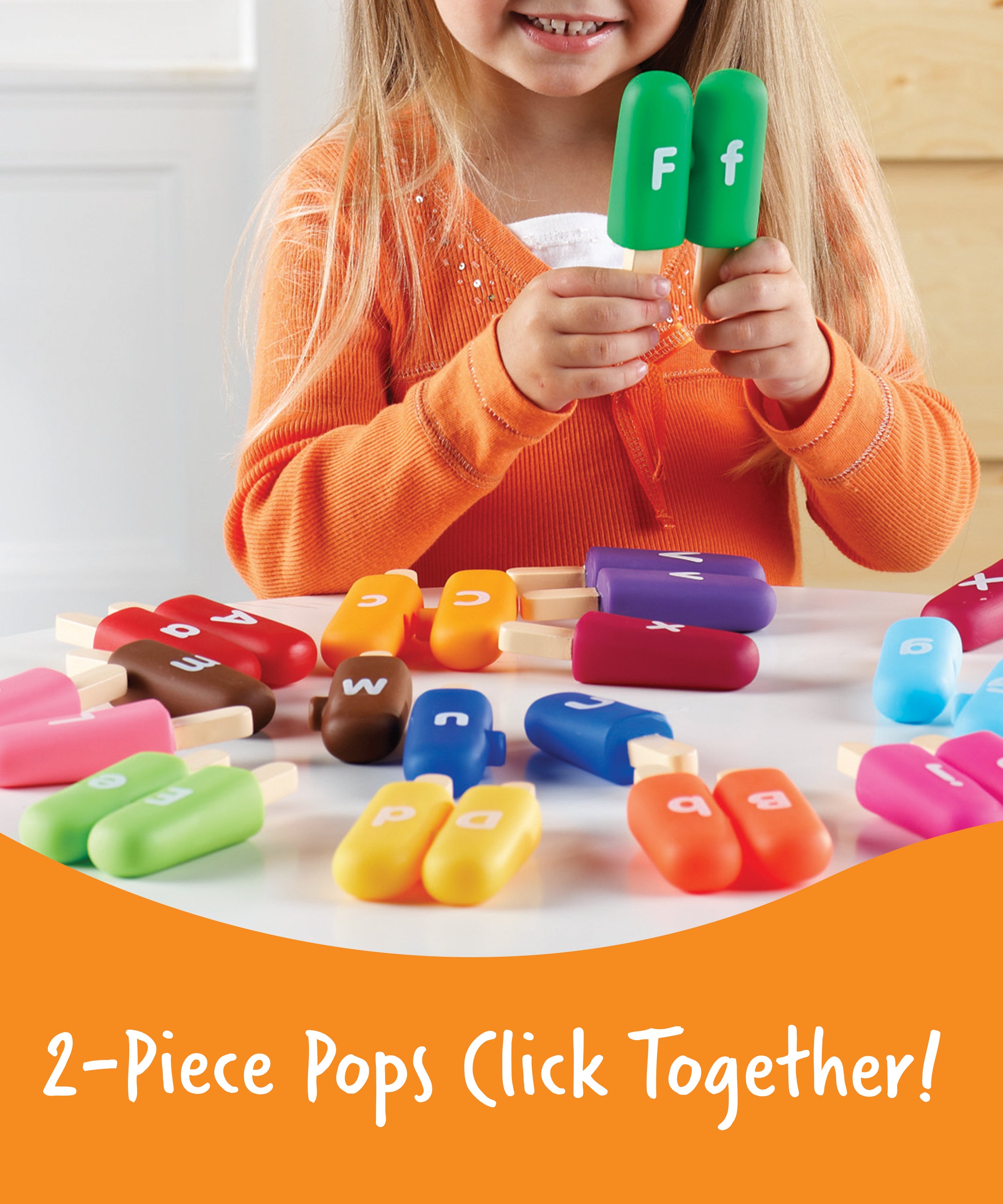 ألعاب Alpha Pops الذكية من Learning Resources، لتنمية المهارات الحركية الدقيقة والتعرف على الحروف، للأعمار من سنتين فما فوق