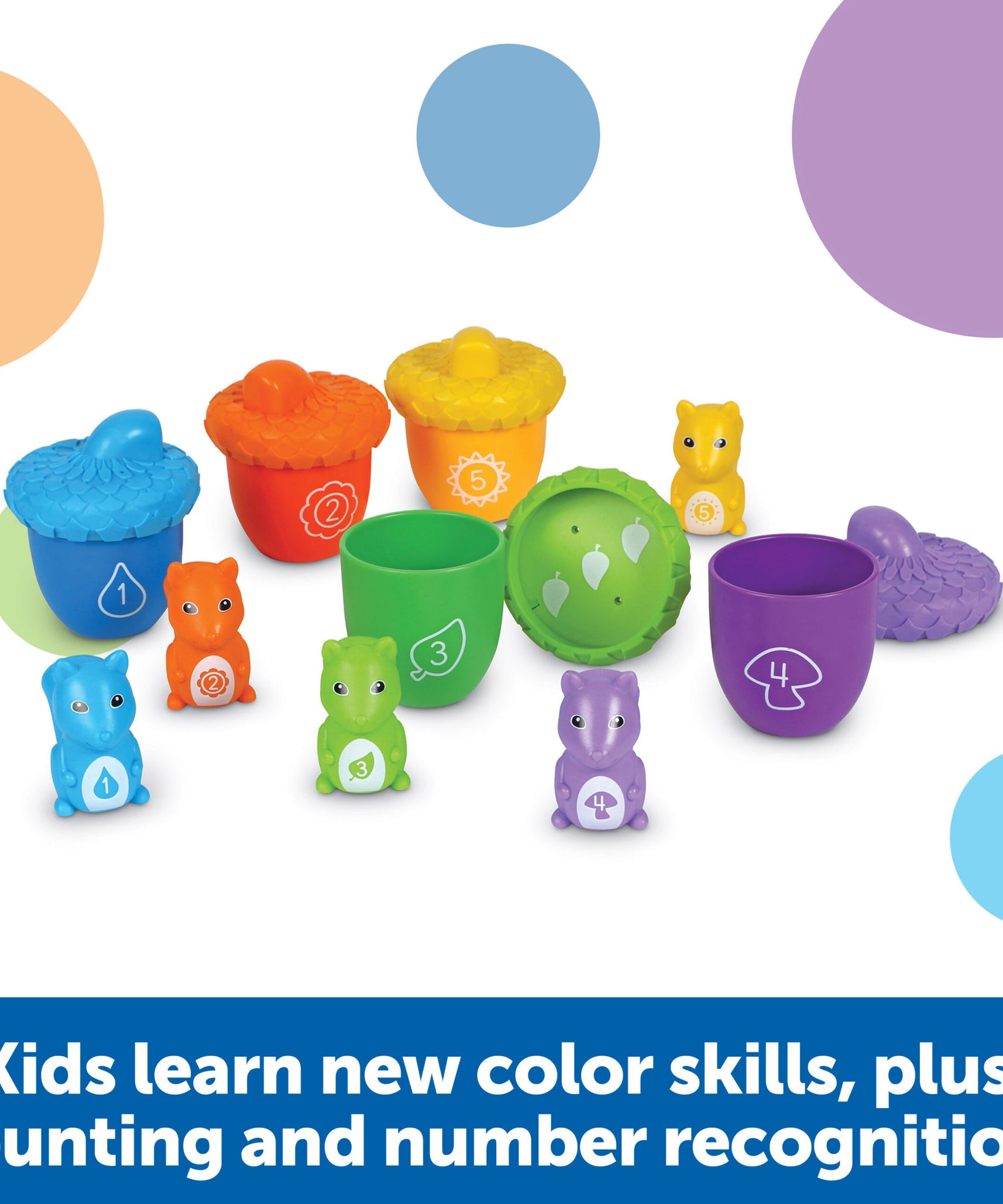 موارد التعلم سناب مفاجئ سناب-ن-ليرن، لعبة تعليمية للأطفال الصغار لتطوير المهارات الحركية الدقيقة والتعرف على الأرقام والألوان، للأعمار من 18 شهرًا فما فوق