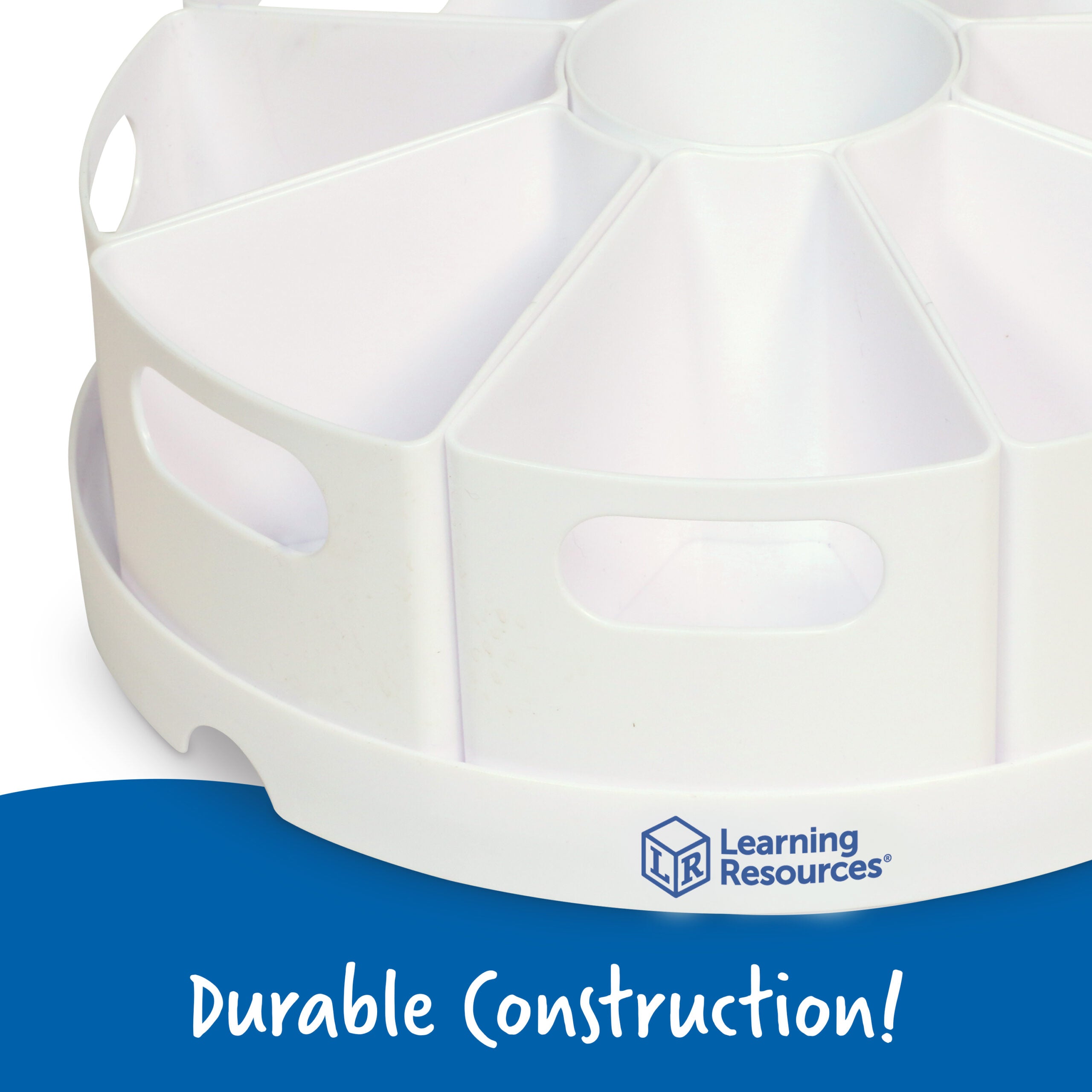 مركز تخزين Create-a-Space من Learning Resources، أبيض، منظم مكتب دوار مع 8 حاويات قابلة للإزالة، حل تخزين للفصول الدراسية والمكتب المنزلي