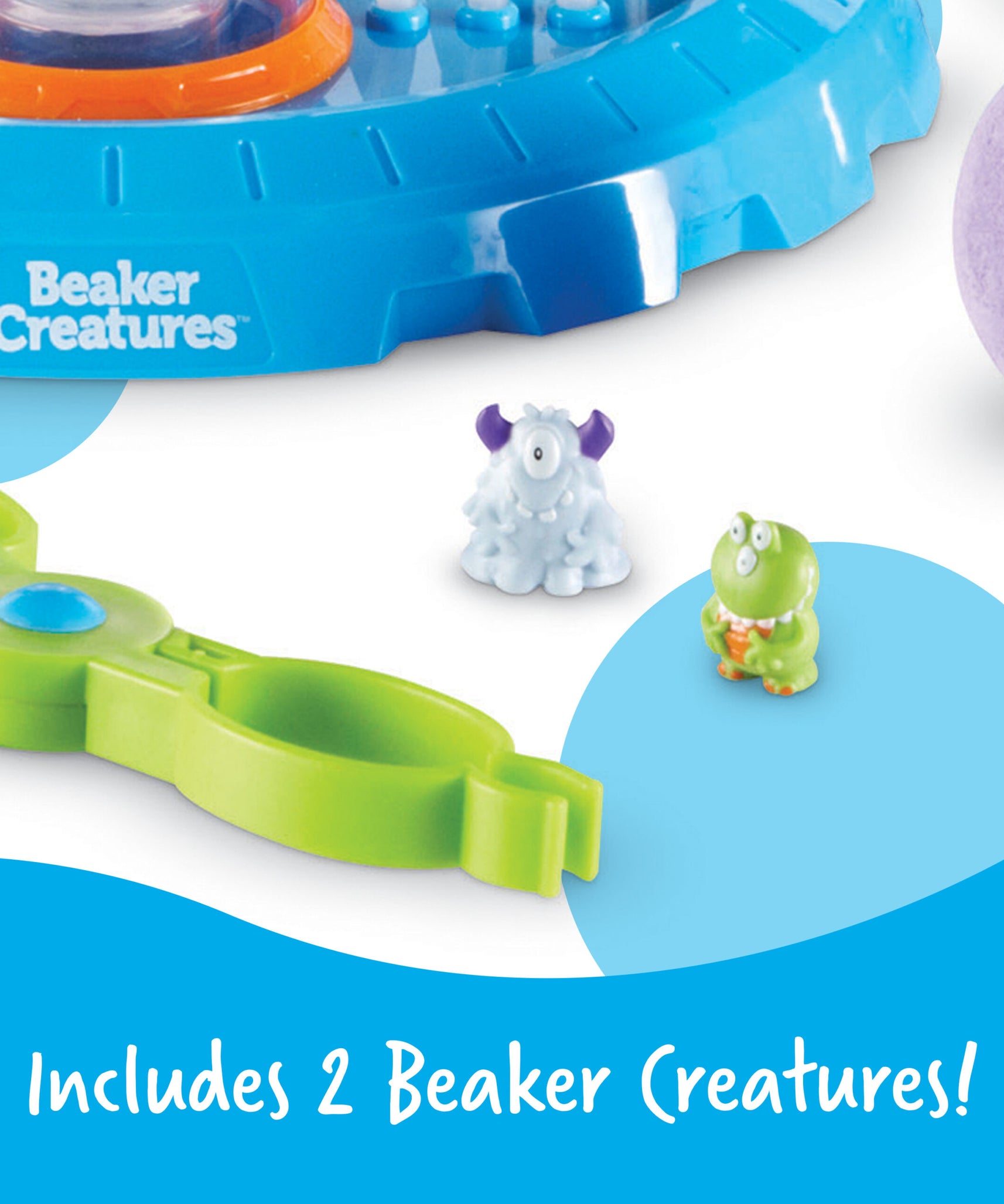 مجموعة مختبر المفاعل السائل من بيكر كريتشرز من مجموعة Learning Resources Super Lab، استكشاف علمي ومخلوقات مفاجئة قابلة للتجميع، للأعمار من 5 سنوات فما فوق