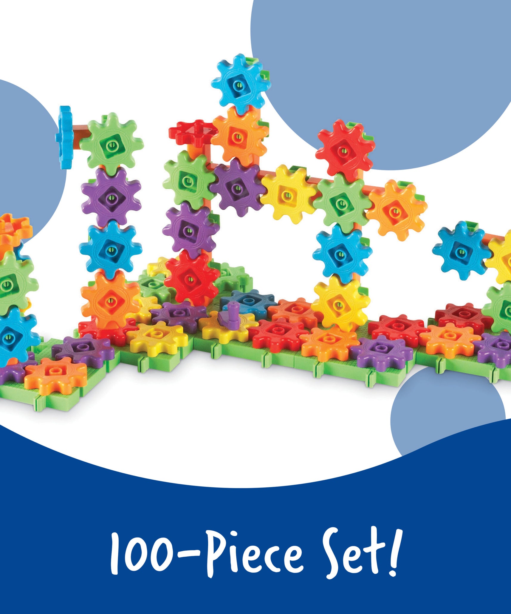 مجموعة بناء جيرز! جيرز! جيرز! ديلوكس (مجموعة من ١٠٠ قطعة)، تجربة عملية ممتعة للمهندسين الصغار