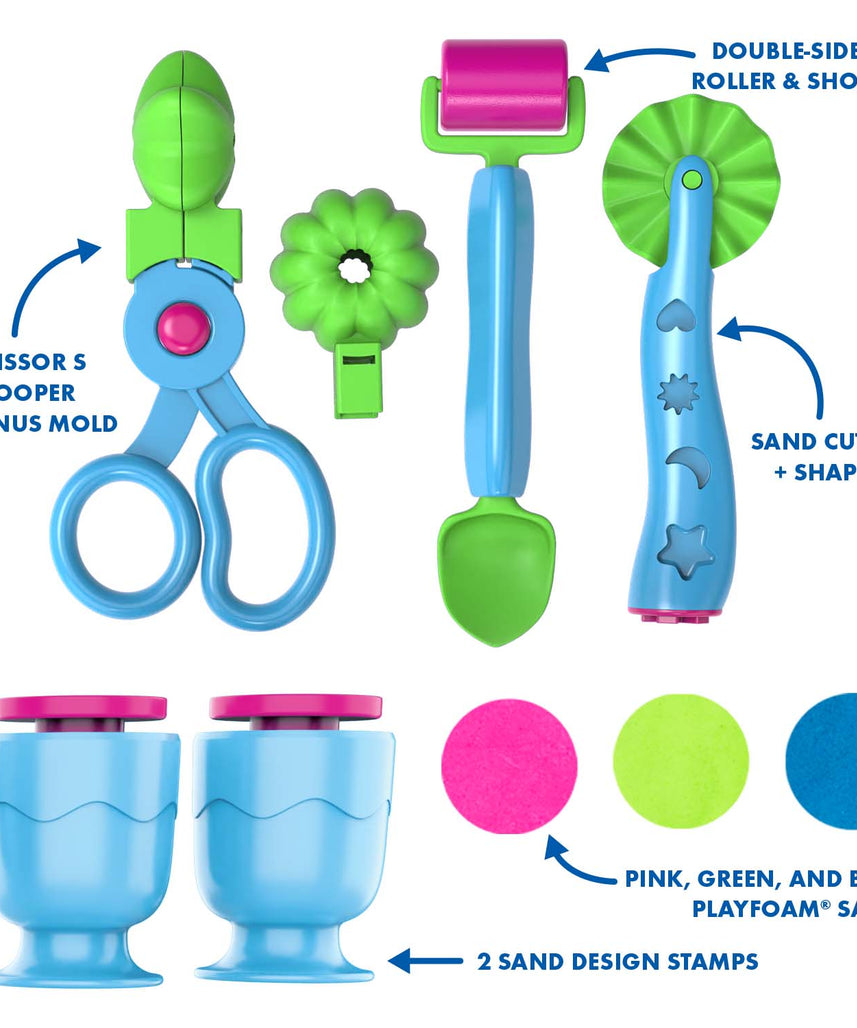 مجموعة رمل بلاي فوم الحسية من Learning Resources، لتنمية المهارات الحركية الدقيقة واللعب اللمسي، لا تجف أبدًا، تتضمن صندوقًا حسيًا وأدوات ورمل بلاي فوم