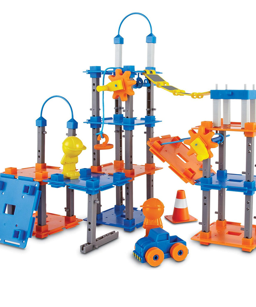 Learning Resources City Engineering & Design Building Set, Hands-On STEM & STEAM Construction Kit for Kids, Encourages Early Engineering & Creative Problem-Solving, 100 Pieces & 10 Activity Cards, Ages 5+