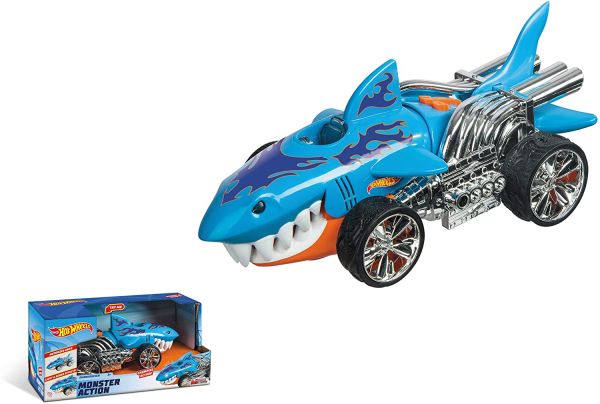 Hot Wheels Extreme Action Sharkruiser, Motorized Light & Sound Monster Car for Kids, Ages 3+