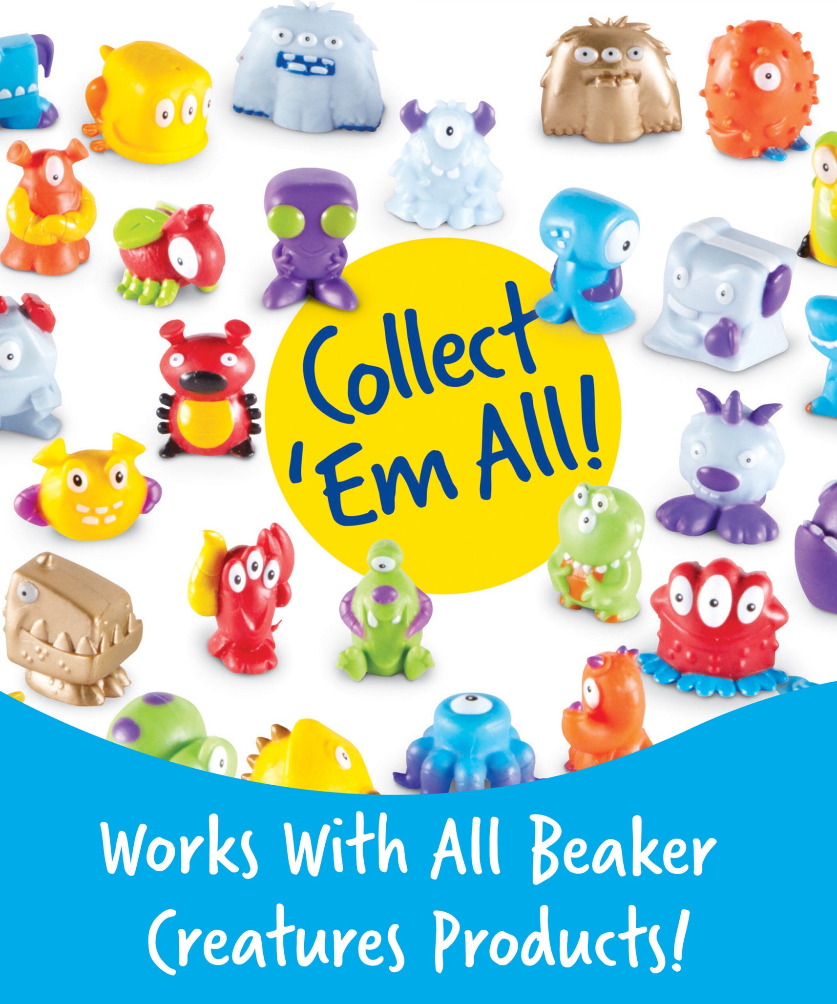 مجموعة مختبر المفاعل السائل من بيكر كريتشرز من مجموعة Learning Resources Super Lab، استكشاف علمي ومخلوقات مفاجئة قابلة للتجميع، للأعمار من 5 سنوات فما فوق