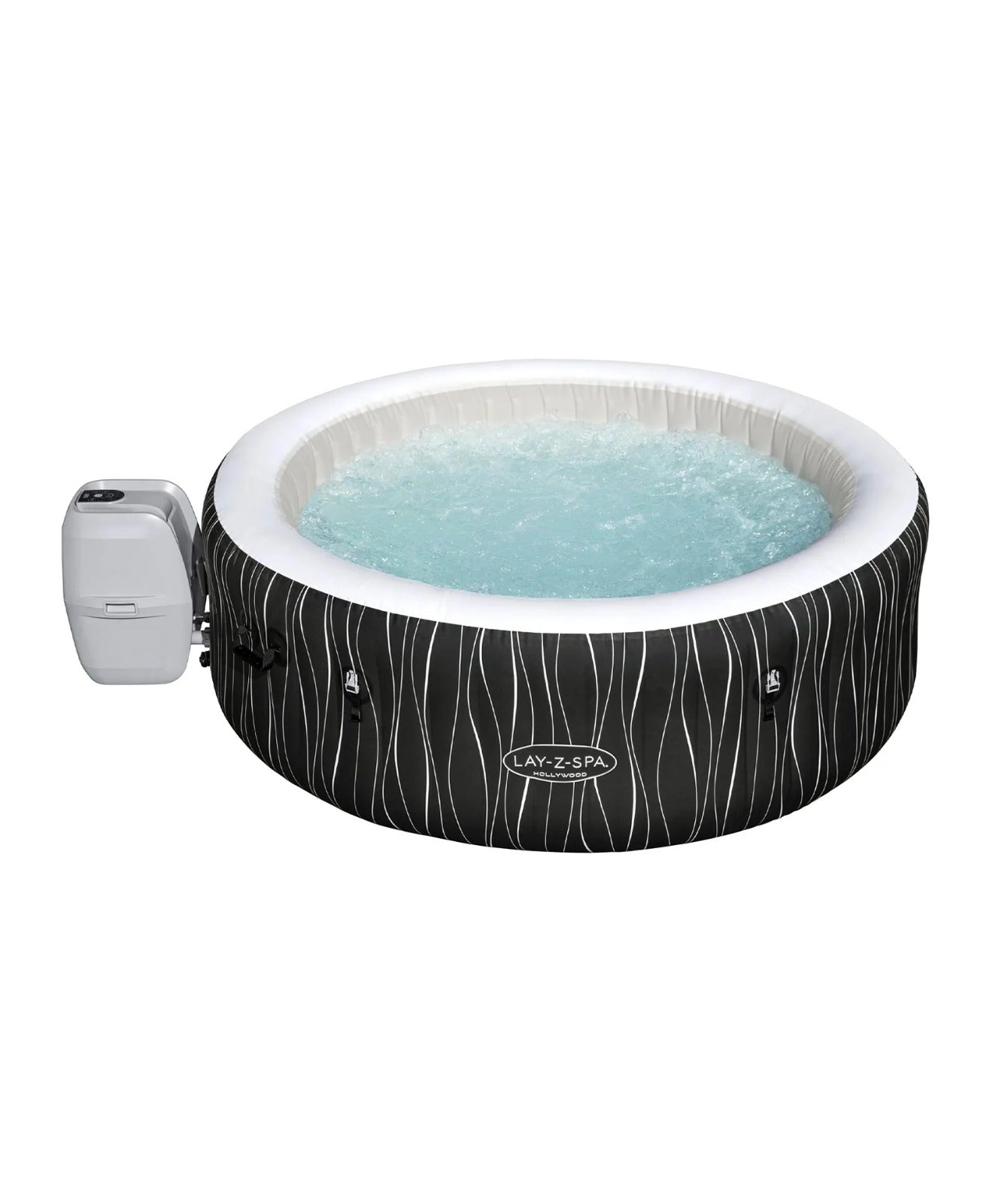 Bestway Hollywood AirJet™ Inflatable Spa 77" x 26" (1.96m x 66cm), 6-Person Hot Tub with AirJet Massage, LED Lights & Heater – Ages 18+