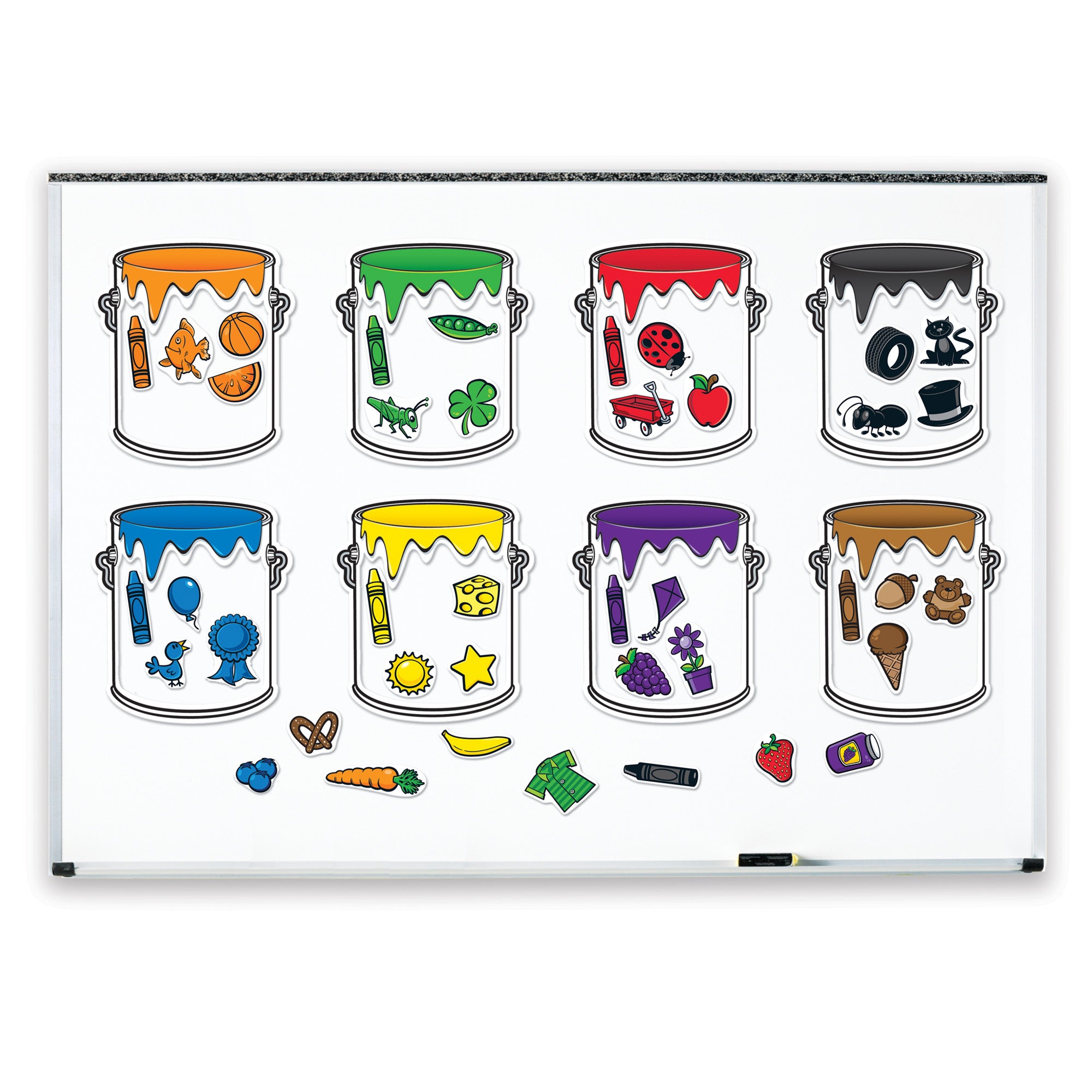 Learning Resources Magnetic Paint Can Colour Sorting Set, Develop Early Maths, Colour Recognition, and Sorting Skills, Includes 8 Paint Pot Frames and 40 Magnetic Sorting Pieces