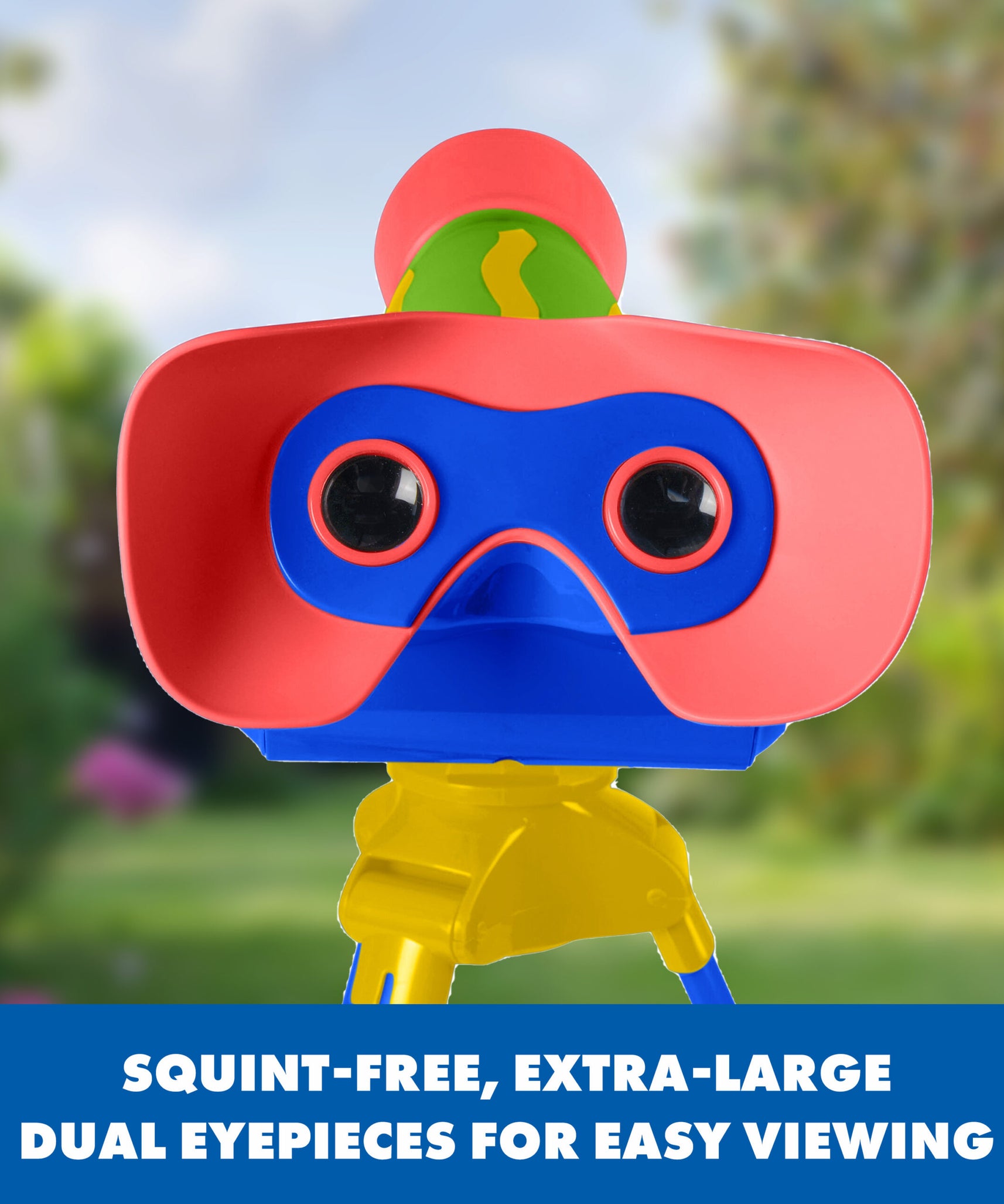 موارد التعلم جيوسفاري جونيور. تلسكوبي الأول، تلسكوب لعبة للأطفال بدون تركيز مع تكبير 9 أضعاف، لعبة STEM للمبتدئين لاستكشاف الأماكن الخارجية، للأعمار من 4 سنوات فما فوق