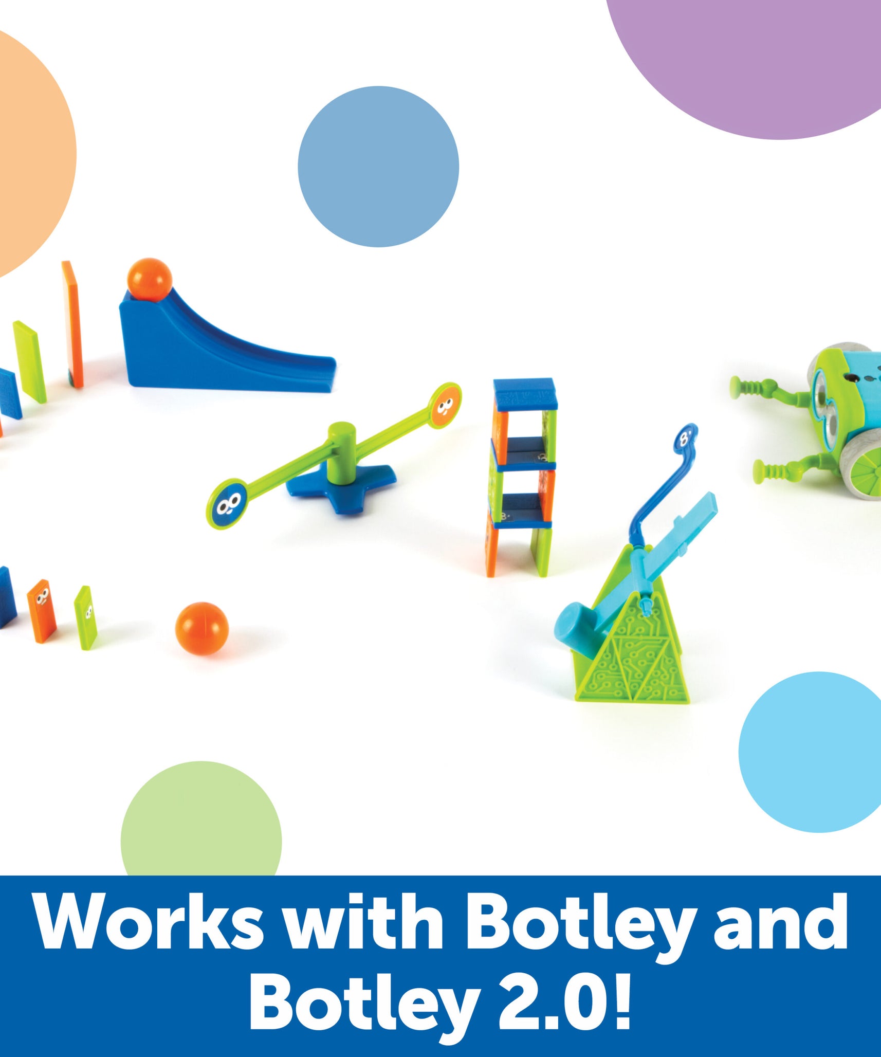 مجموعة ملحقات تحدي روبوت البرمجة بوتلي من Learning Resources، مكونة من 38 قطعة من STEM لمتعة البرمجة (روبوت بوتلي يُباع بشكل منفصل)