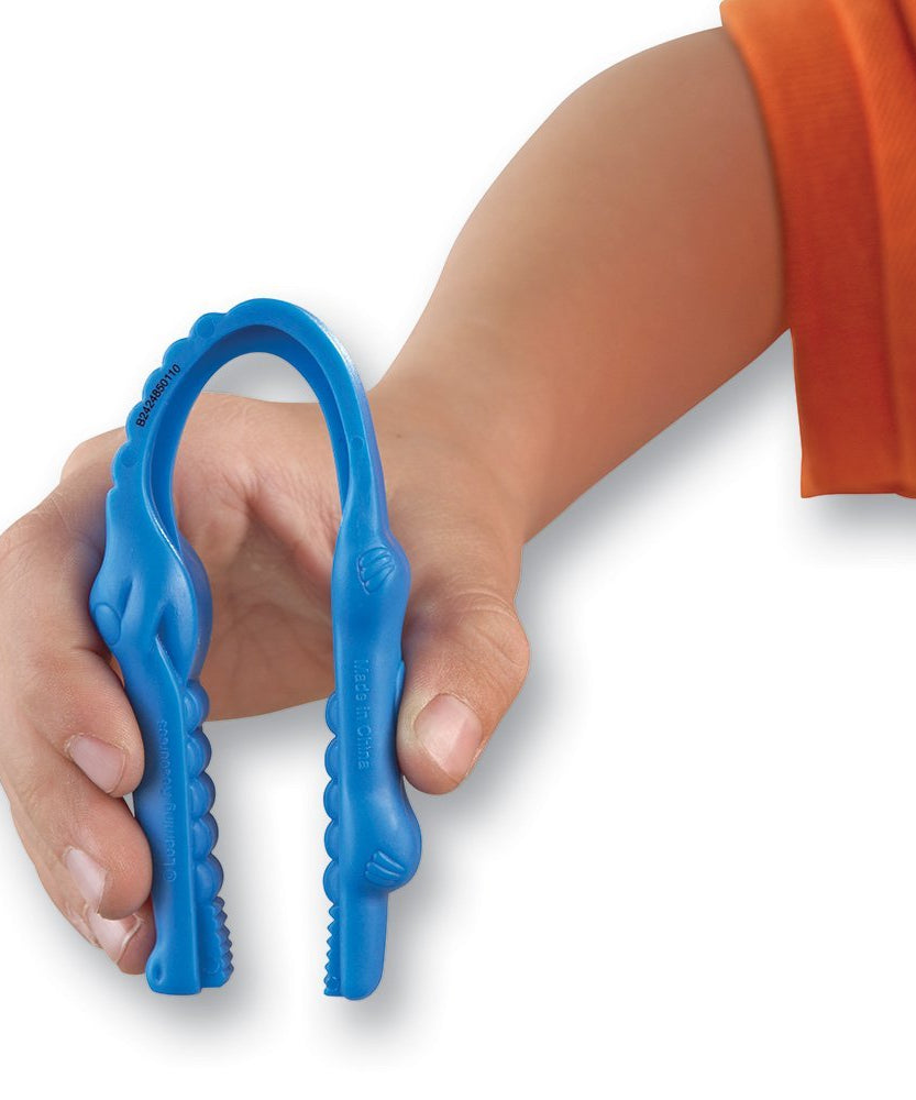 Learning Resources Gator Grabber Tweezers, Set of 12, Fine Motor Skills Tool for Toddlers, Supports Early Science Exploration, Includes Storage Bucket, Ages 2+