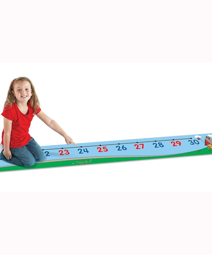 Learning Resources 0–30 Number Line Floor Mat Durable Vinyl Math Mat for Kids Ages 5 Plus