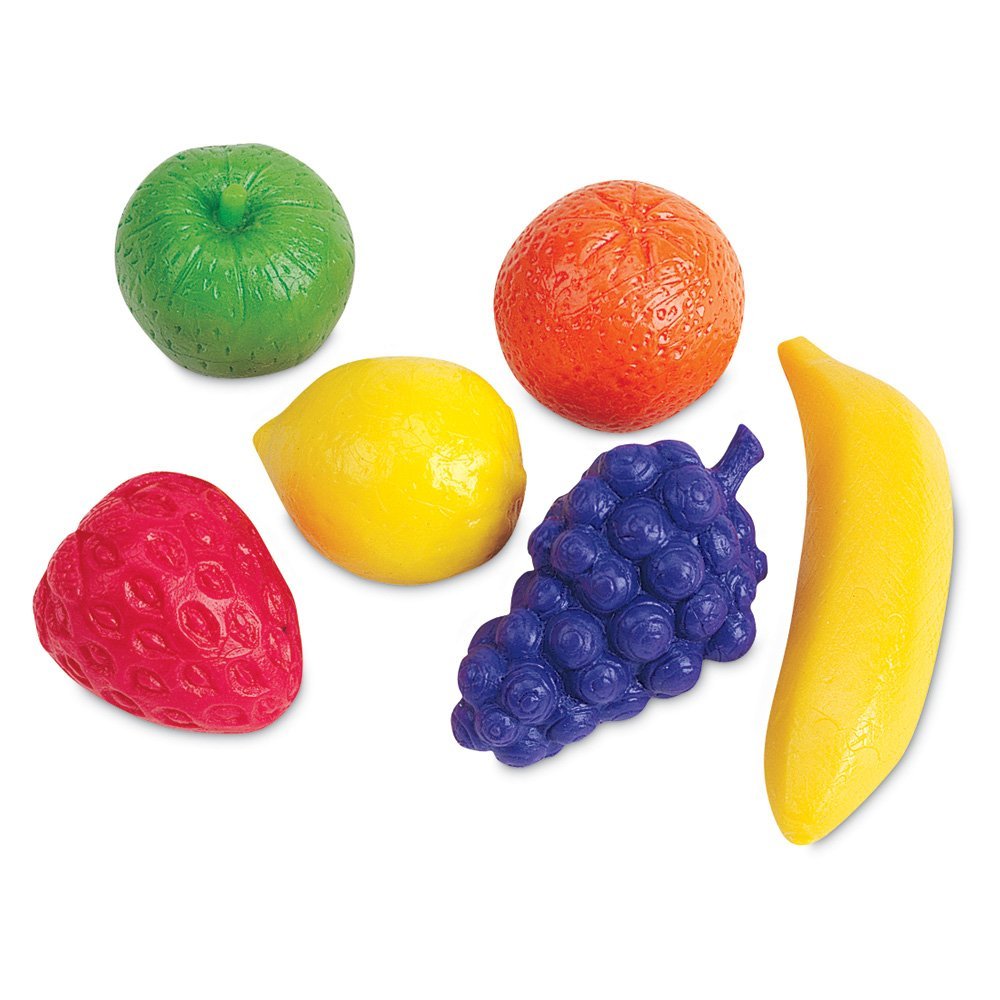 Learning Resources Fruity Fun Counters, Set of 108 Colourful Fruit-Shaped Counters for Early Maths Skills, Includes Storage Tub, Ages 3 Plus