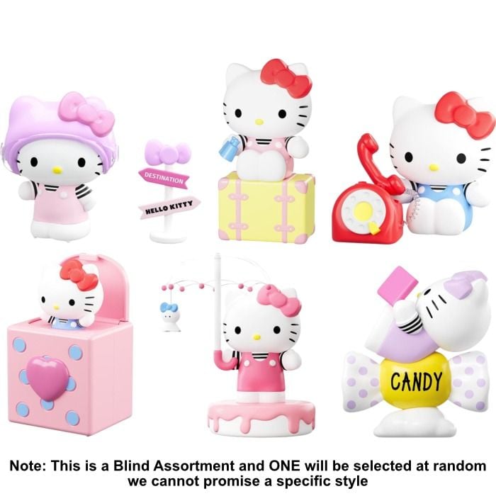 صندوق مويتش سانريو هالو كيتي لوفلي سيجنال سيريز، شخصيات قابلة للتجميع تعمل باللف، 6 تصاميم للتجميع، لعبة مفاجئة عشوائية لهواة الجمع، للأعمار من 15 عامًا فما فوق، مقتنيات وشخصيات