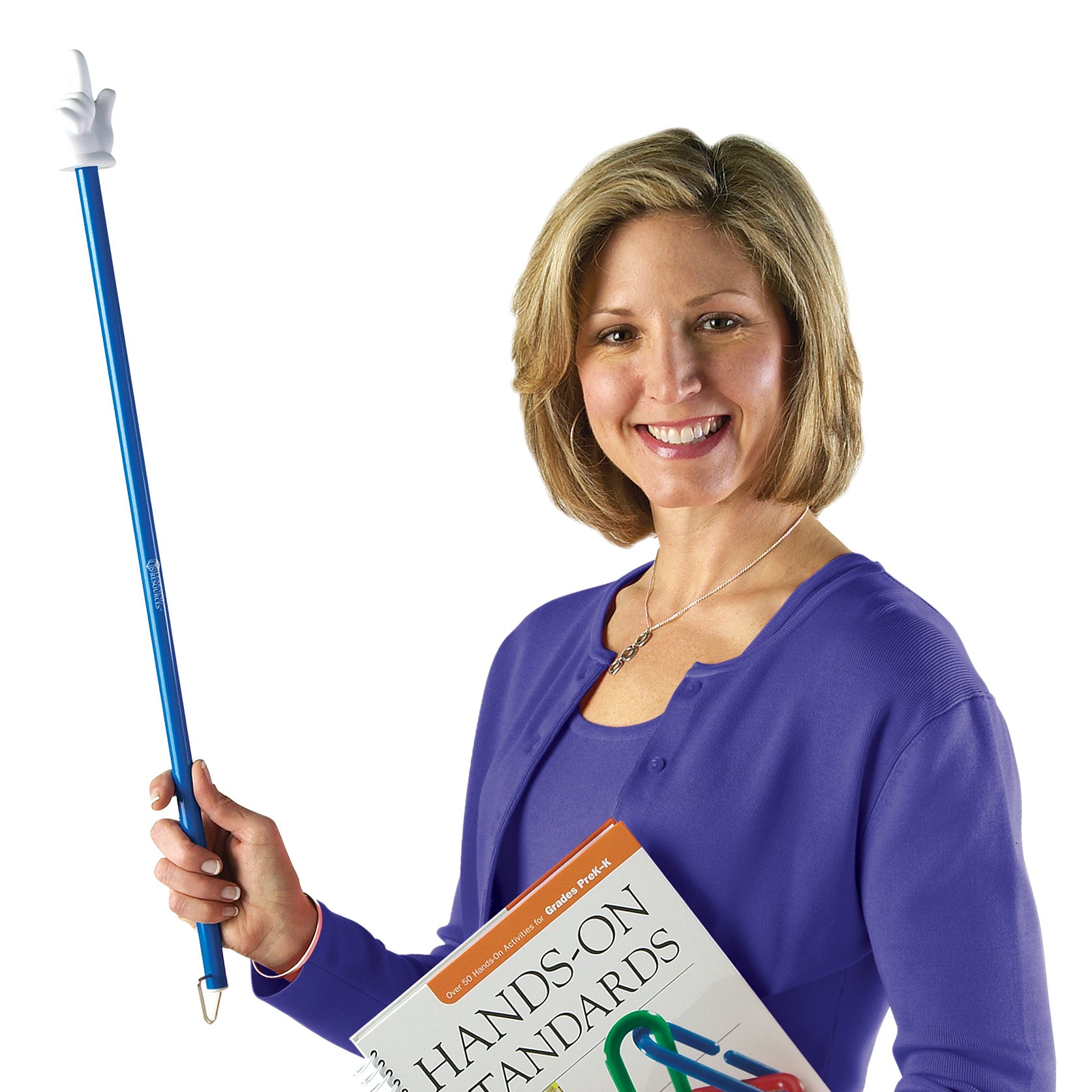 مجموعة مؤشرات يدوية من Learning Resources مكونة من 3 مؤشرات يدوية طويلة جدًا مقاس 24 بوصة للأطفال من سن 3 سنوات فما فوق