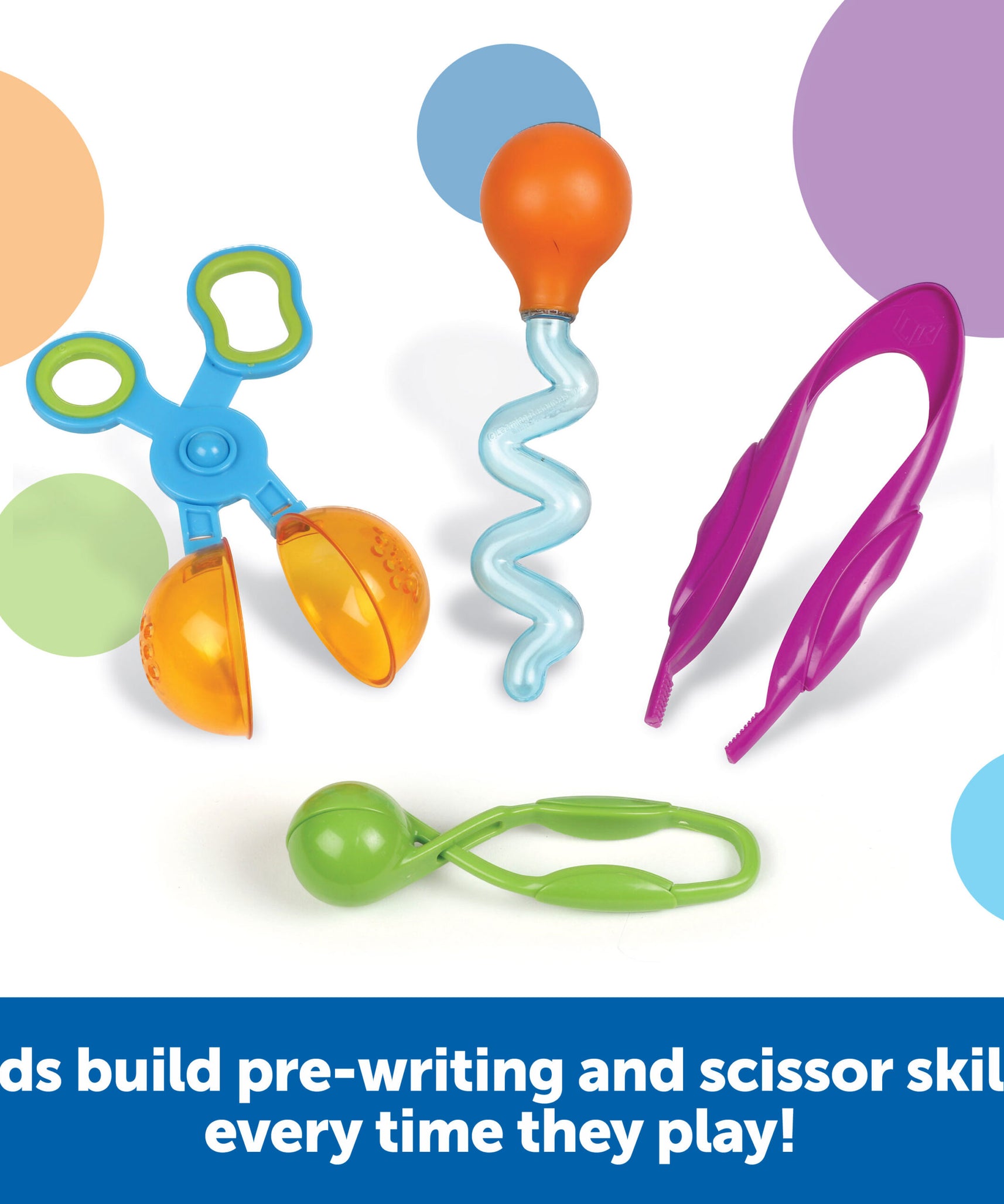 مجموعة أدوات تنمية المهارات الحركية الدقيقة من "هيلبينج هاندز" للفصول الدراسية، مكونة من 24 قطعة لمرحلة ما قبل المدرسة والتعليم المبكر