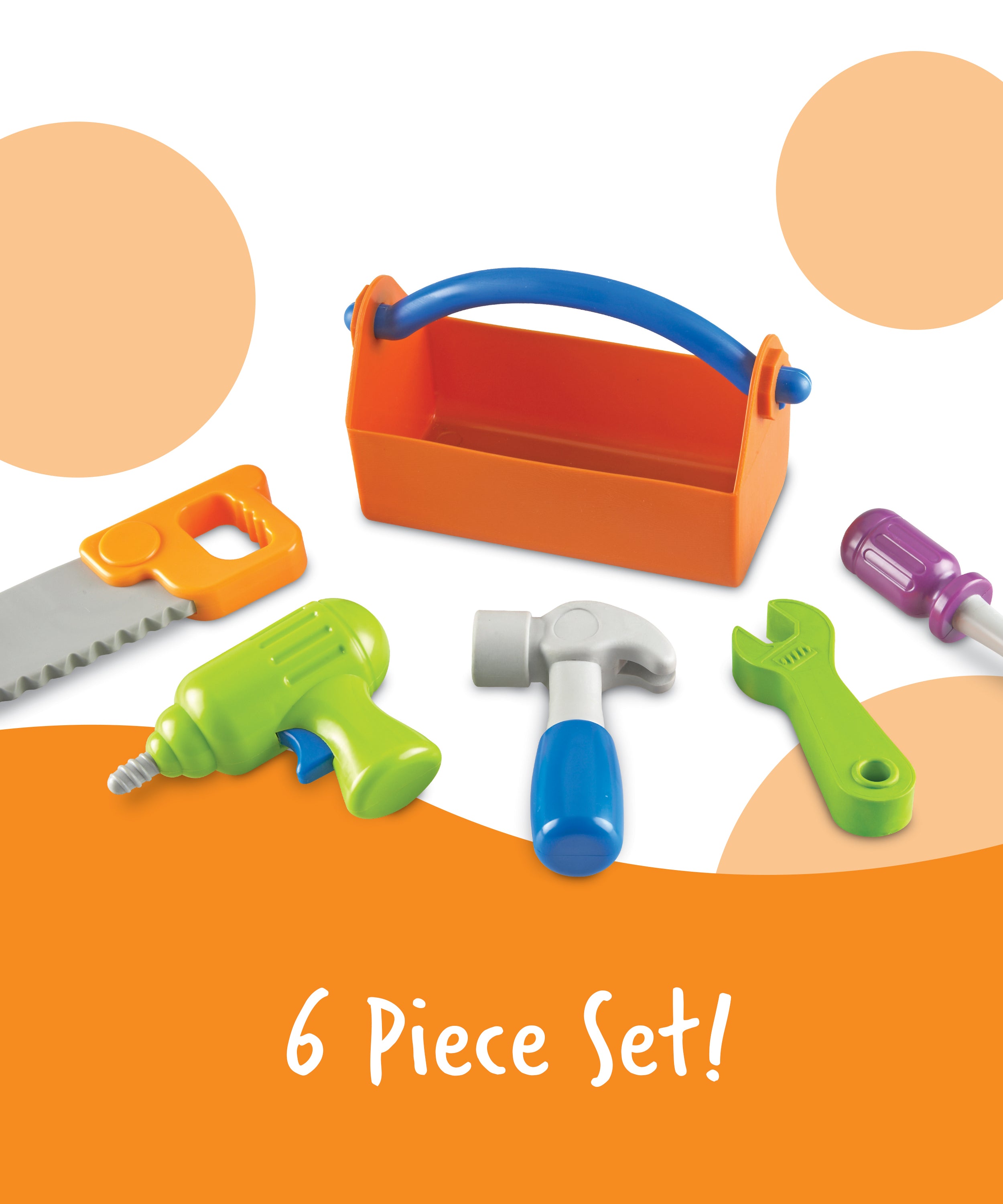 مجموعة أدوات New Sprouts Fix It من Learning Resources - أدوات لعب تظاهرية للأطفال الصغار من عمر سنتين فما فوق