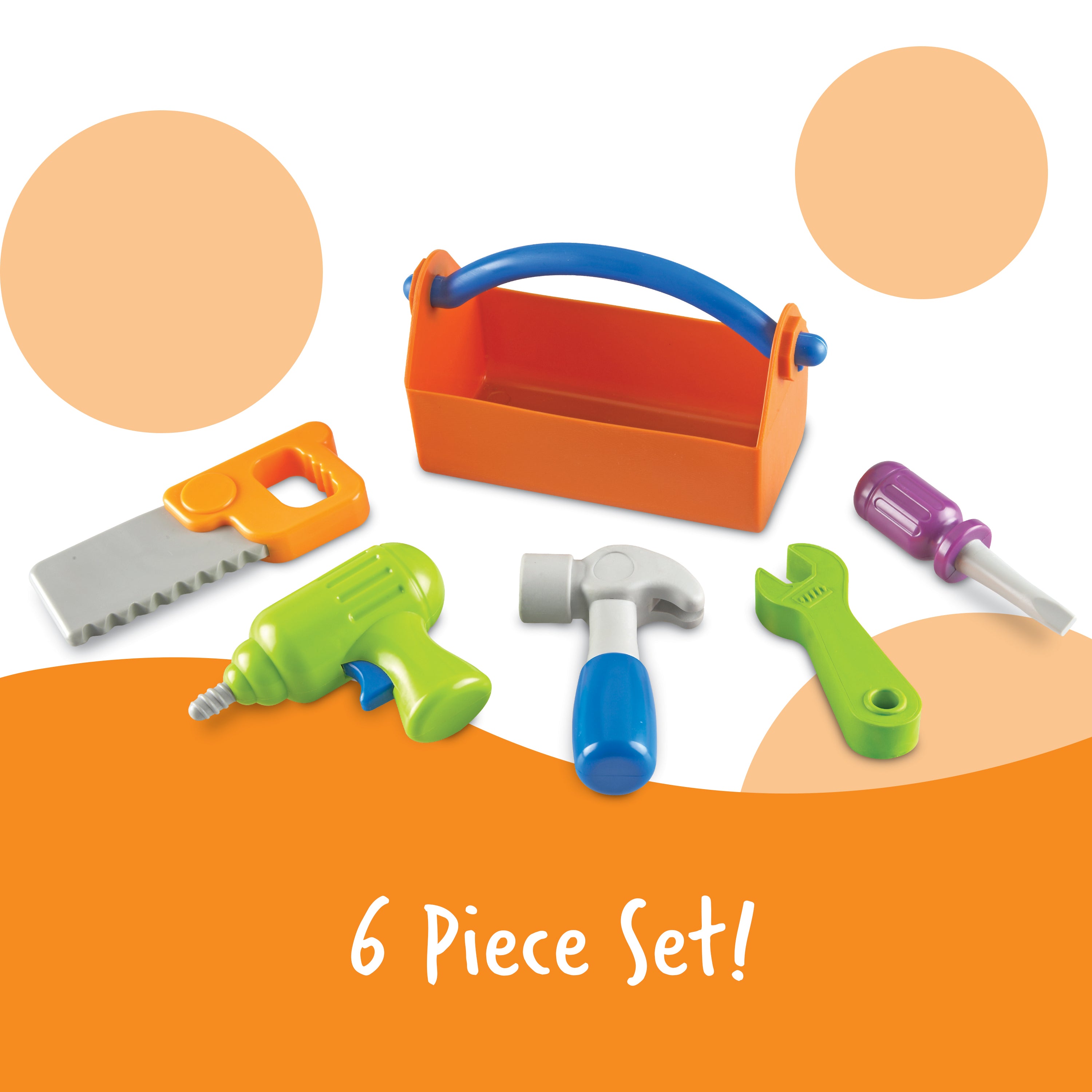 مجموعة أدوات New Sprouts Fix It من Learning Resources - أدوات لعب تظاهرية للأطفال الصغار من عمر سنتين فما فوق