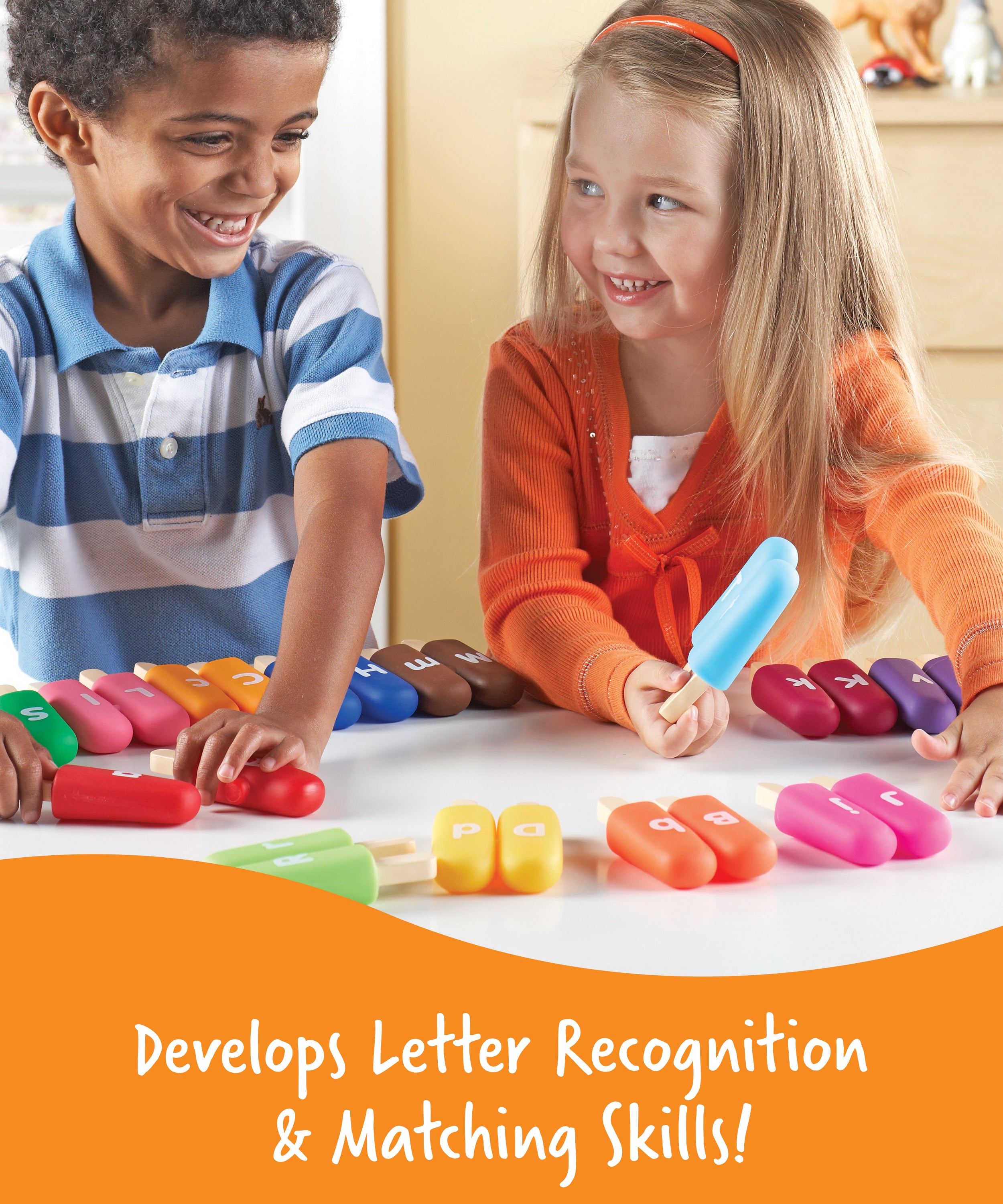 ألعاب Alpha Pops الذكية من Learning Resources، لتنمية المهارات الحركية الدقيقة والتعرف على الحروف، للأعمار من سنتين فما فوق