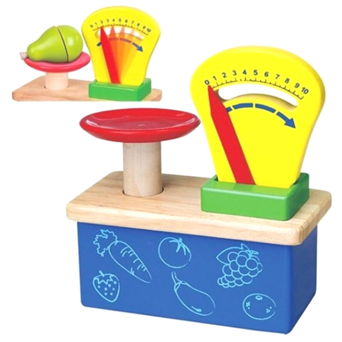 VIGA Weighing Scale Wooden Educational Toy, Role Play Kitchen & Shop Accessory, Ages 3+