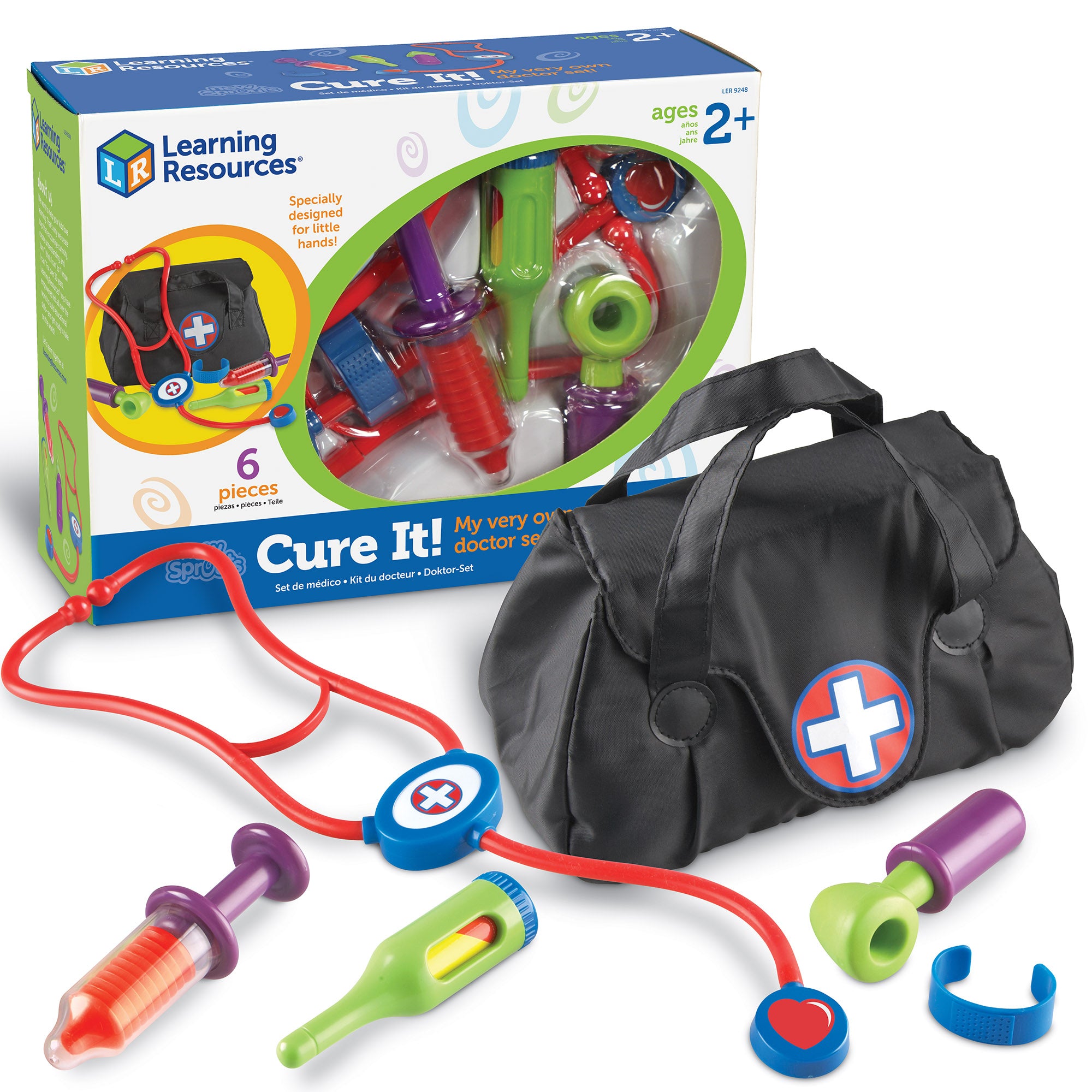 مجموعة لعب الطبيب التظاهري "Cure It" من مجموعة New Sprouts التعليمية للأطفال الصغار من عمر سنتين فما فوق