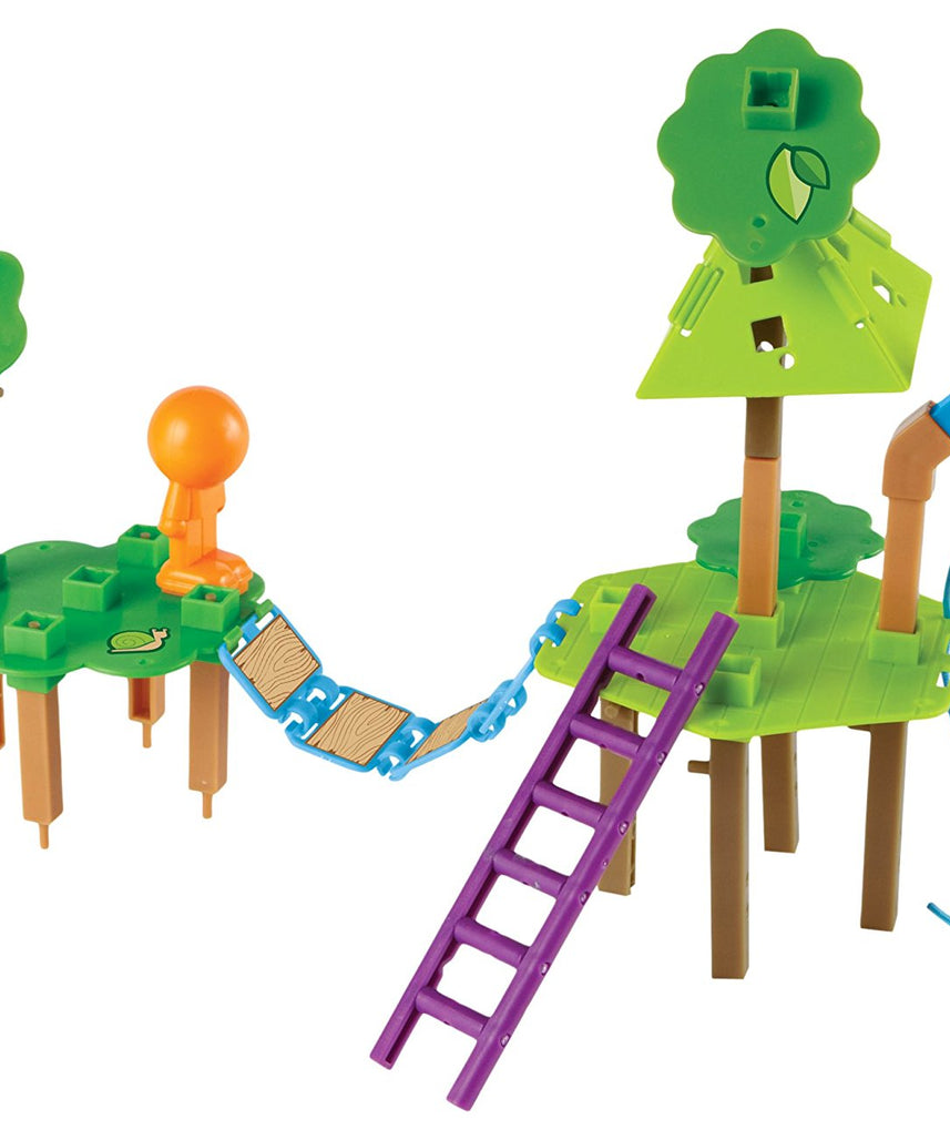 مجموعة بناء منزل الشجرة للهندسة والتصميم من Learning Resources، ألعاب STEM للأطفال، أكثر من 50 قطعة، تعلم عملي في مجالات STEM مع بطاقات تحدي الهندسة والتصميم، للأعمار من 5 سنوات فما فوق