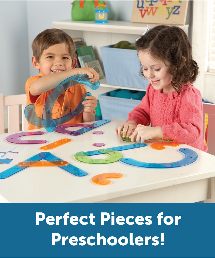 Learning Resources Letter Construction Activity Set, Hands-On Letter Formation & Recognition Tool for Early Learners, Includes 60 Pieces & Activity Cards